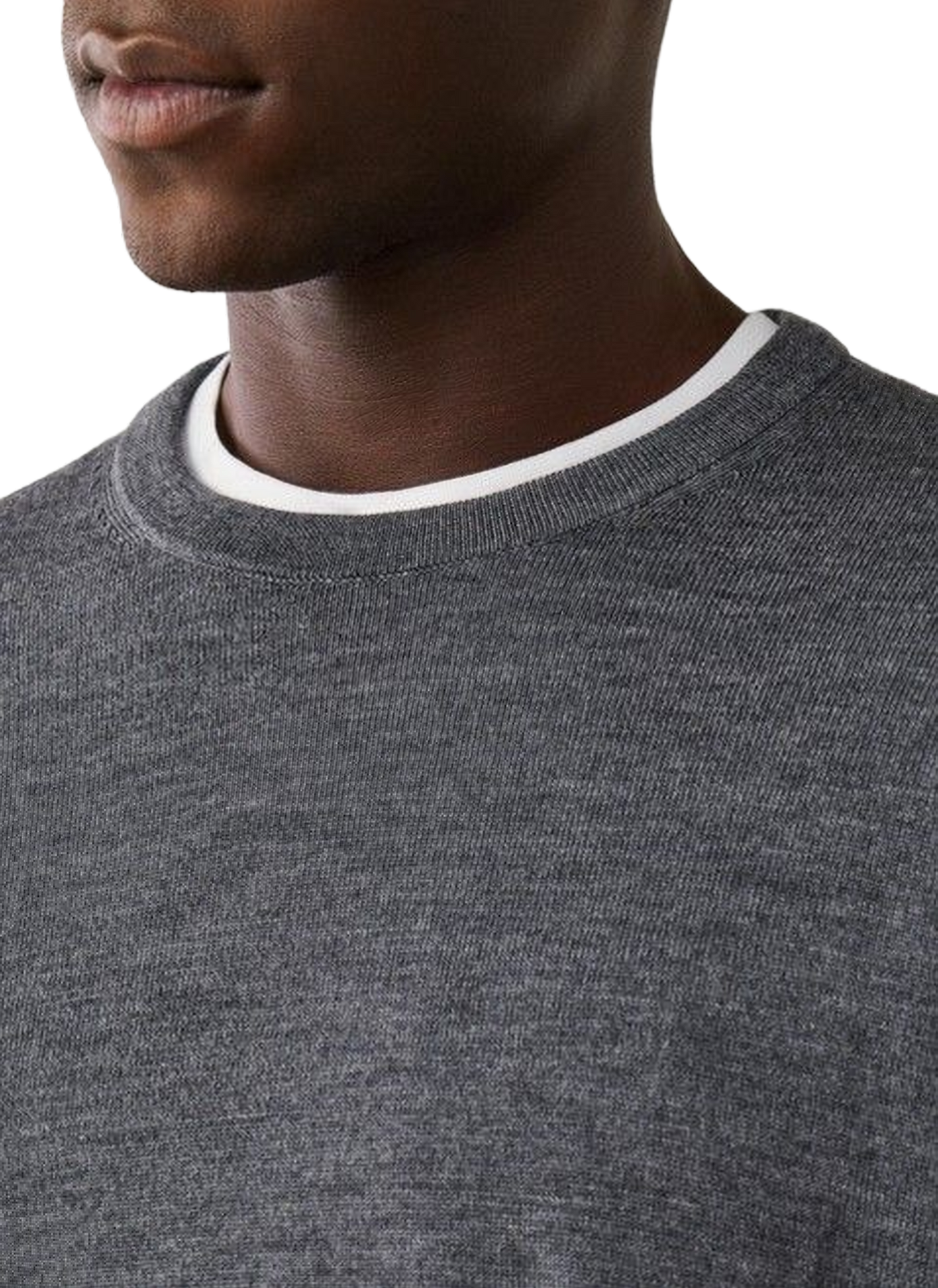 Round neck wool straight sweater FACONNABLE Grey