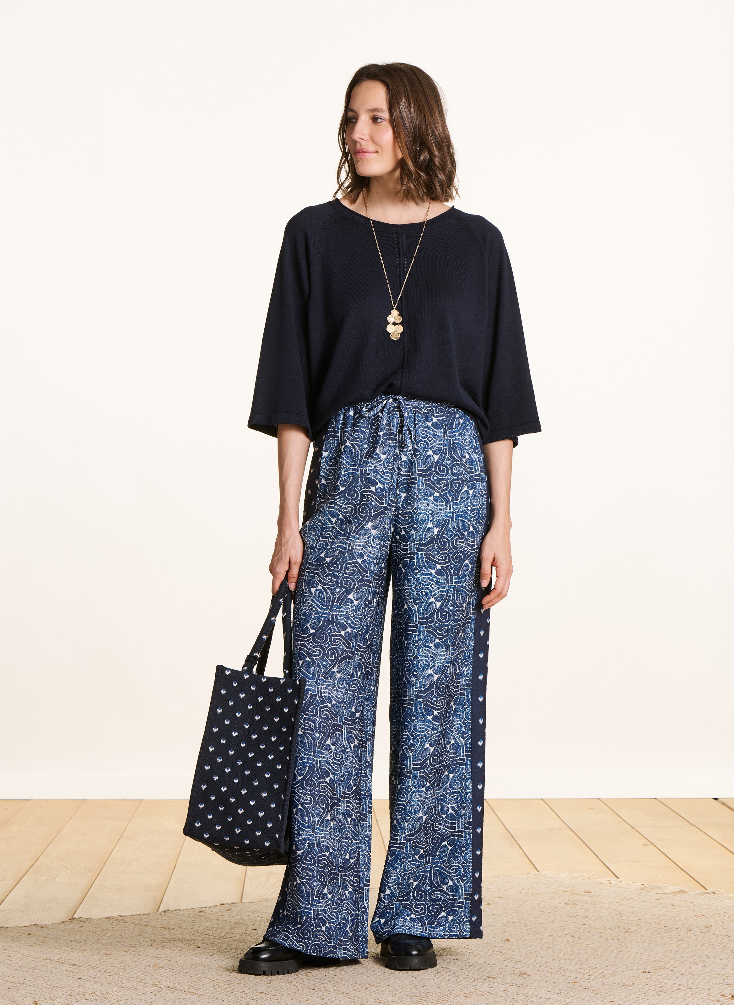 Oversized trui van fijn breisel LA FEE MARABOUTEE Blauw