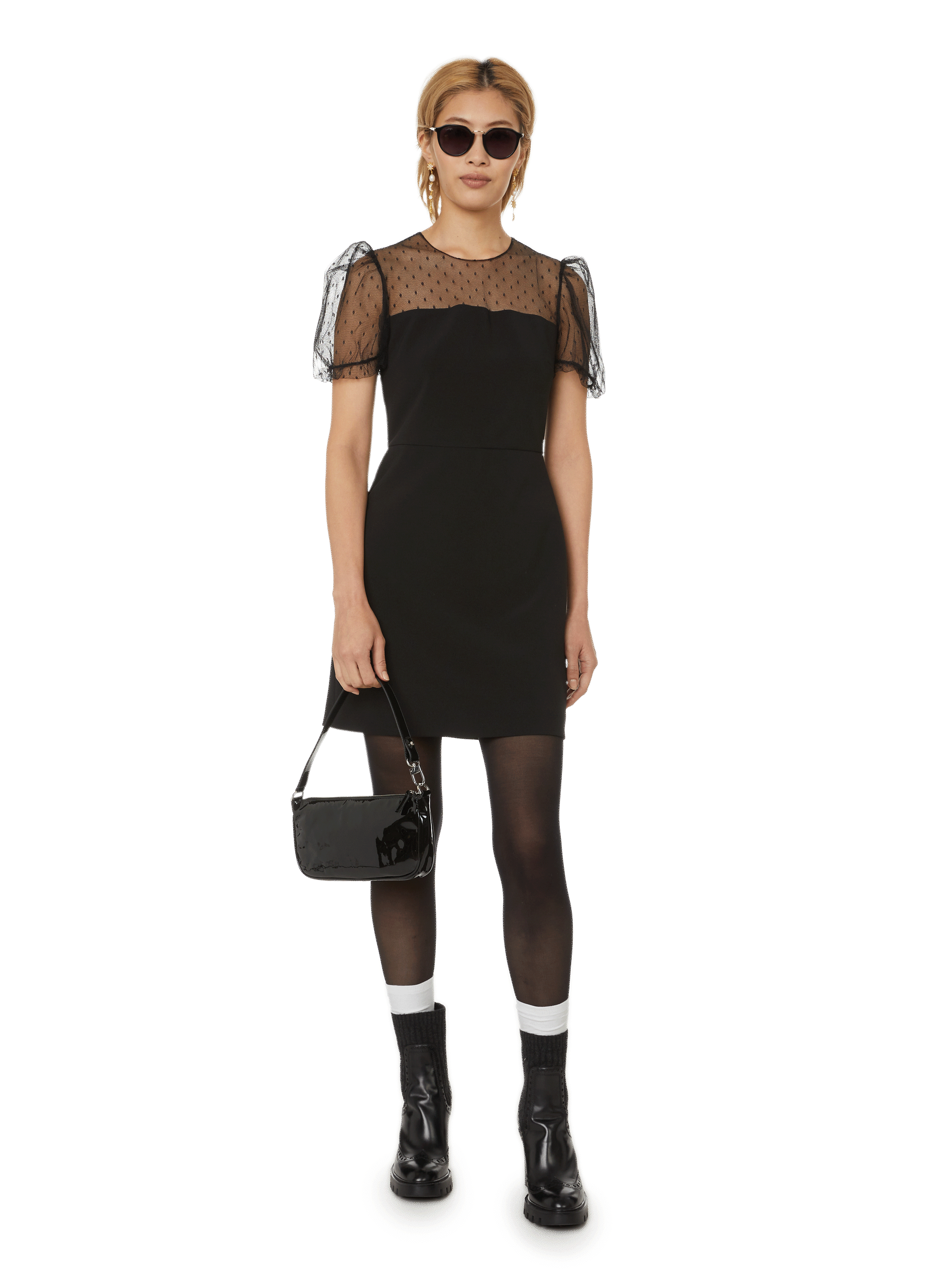 Sac baguette Rachel en cuir BY FAR Noir