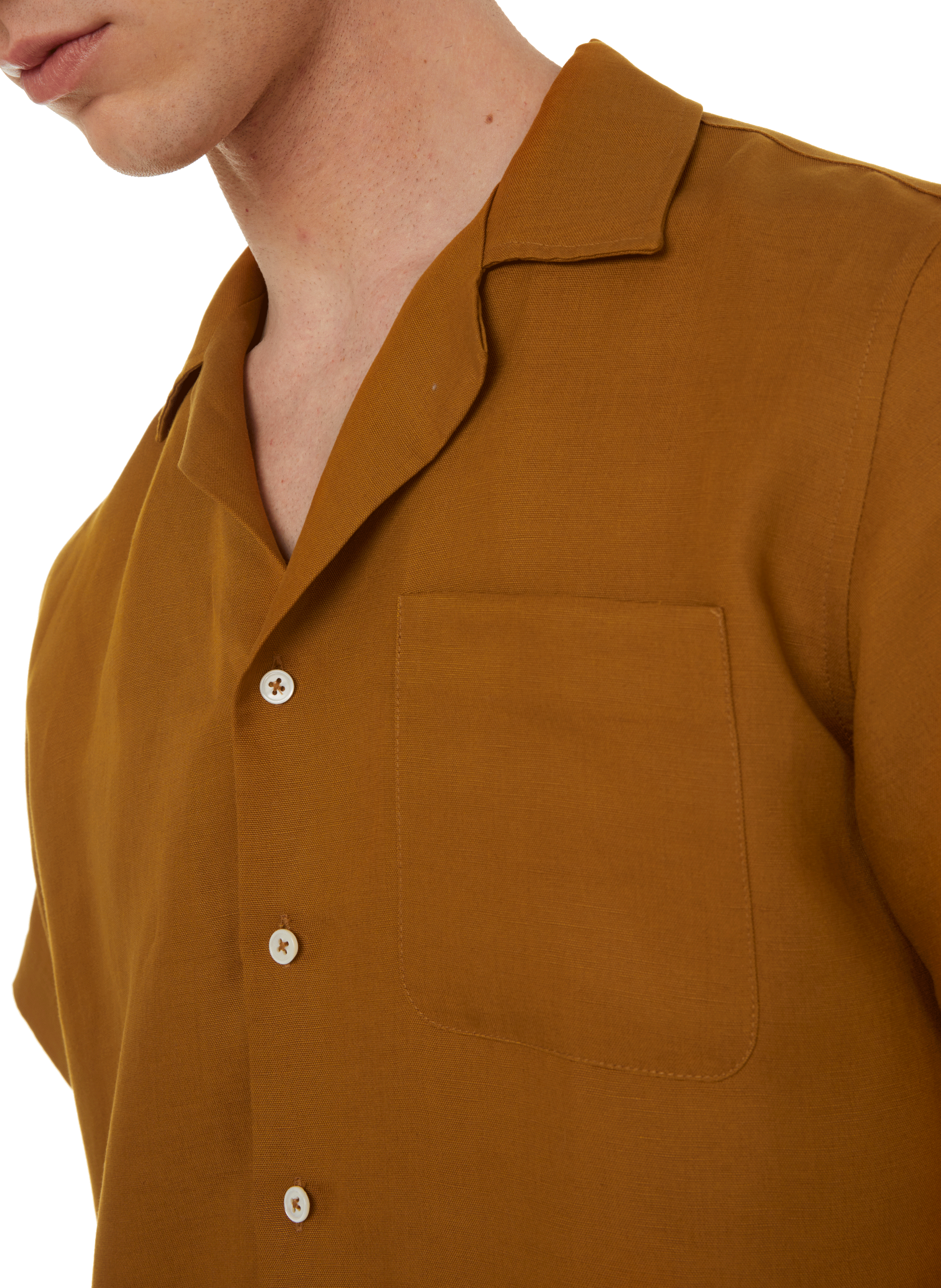 Barac linen and lyocell shirt EDITIONS 102 Brown