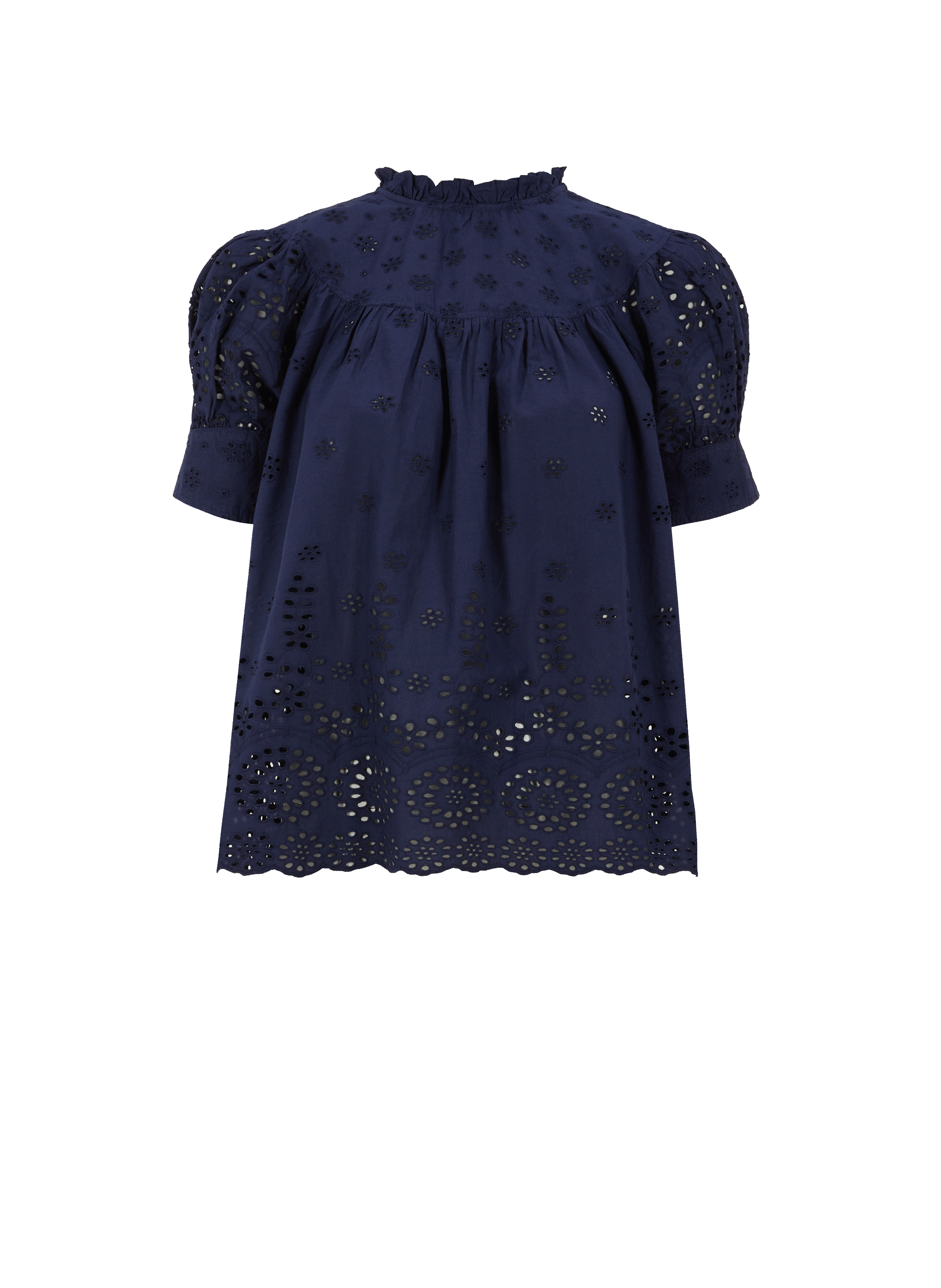 Blouse à broderie anglaise en coton