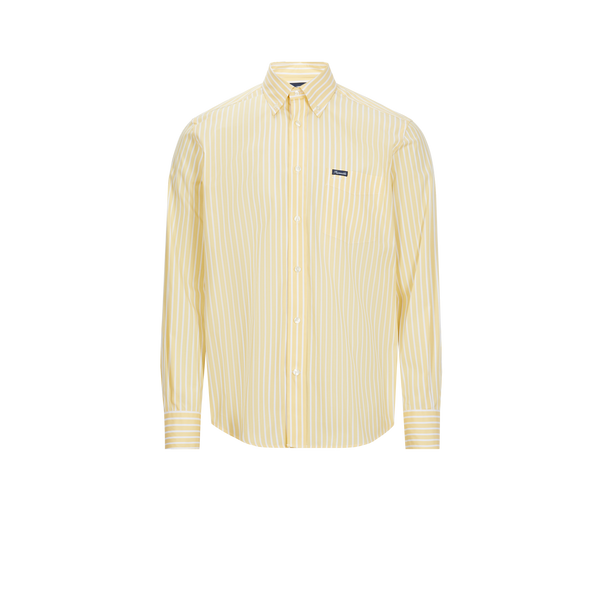 Façonnable Striped Shirt In Yellow