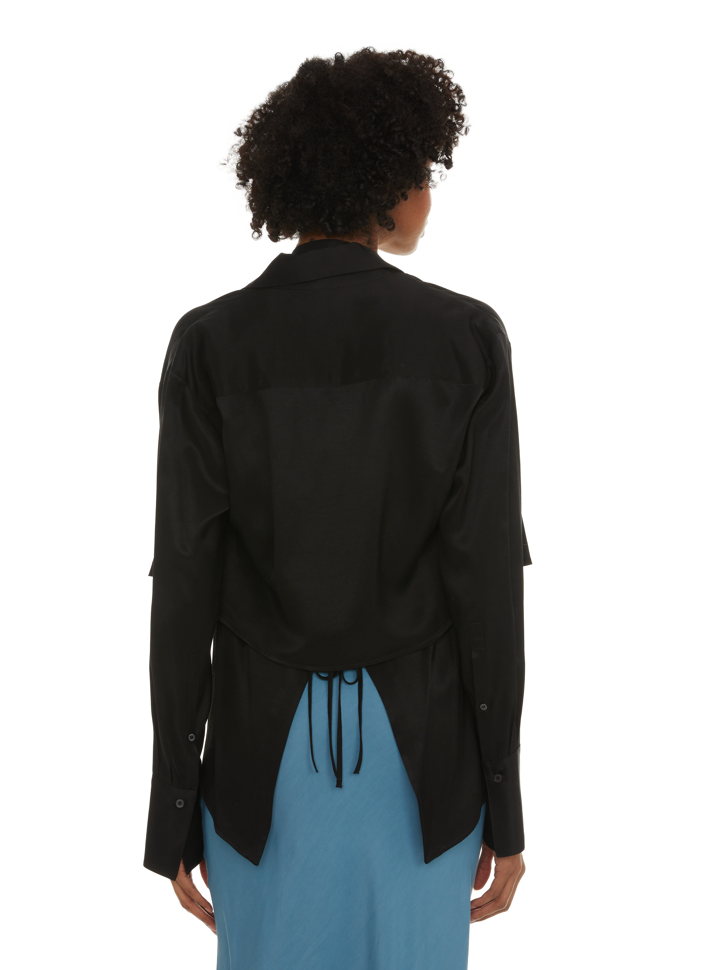 Satin shirt EUDON CHOI Black