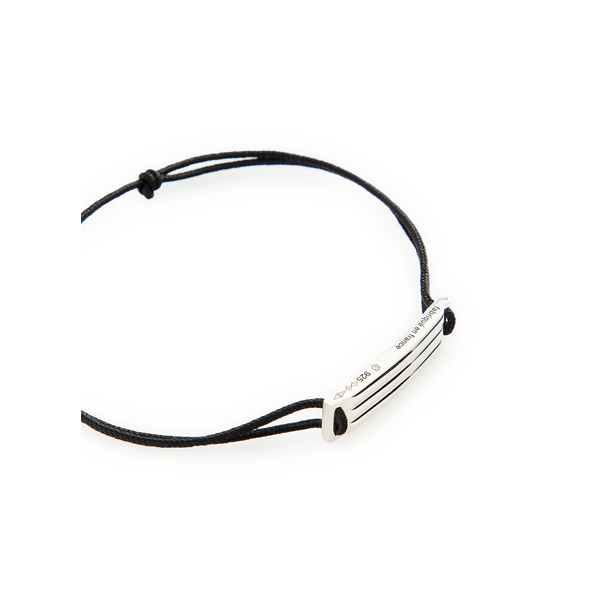 Le Gramme Le 5g Silver Cord Bracelet In Black