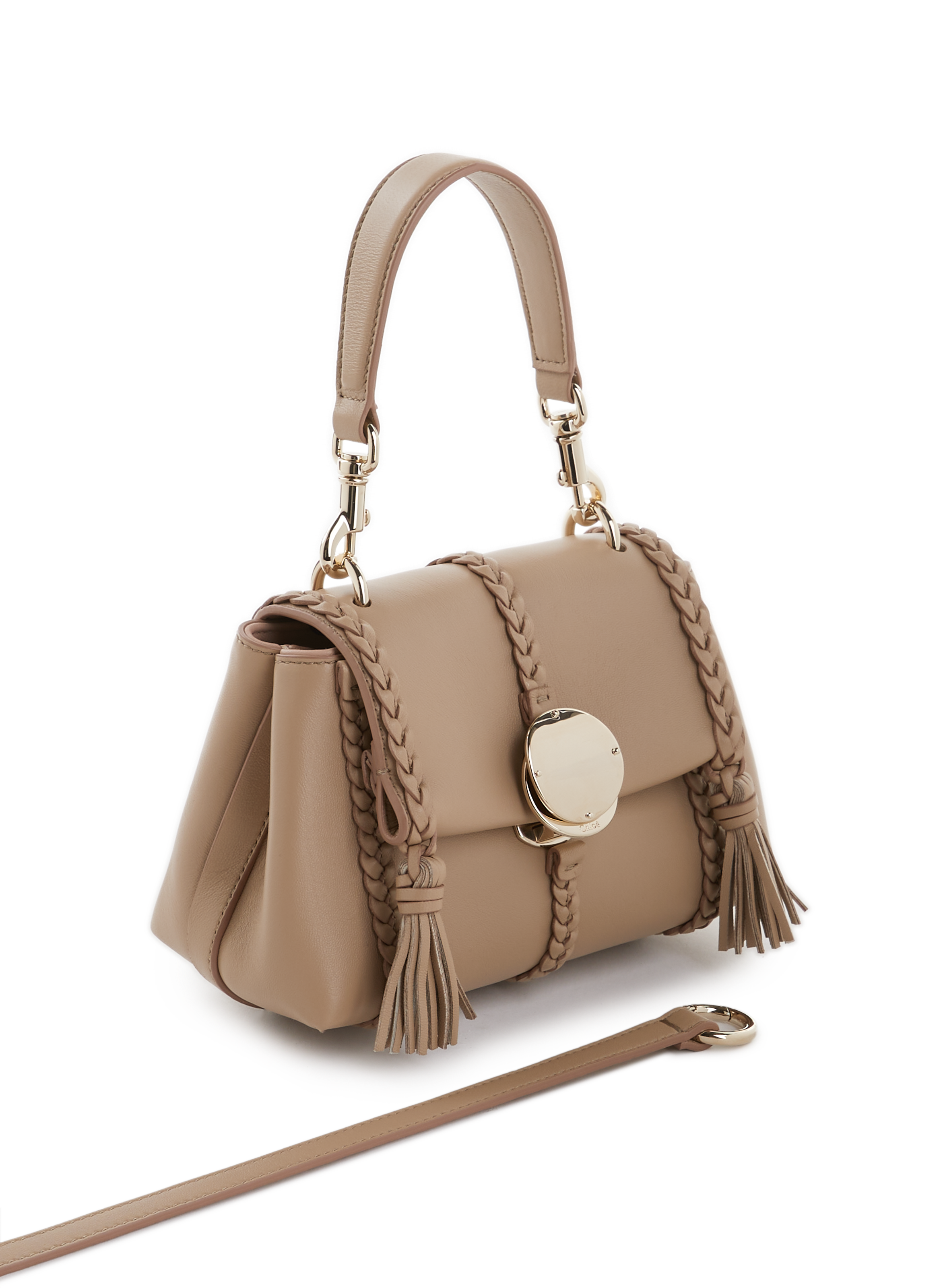 Sac à bandoulière Penelope Mini en cuir CHLOÉ Beige