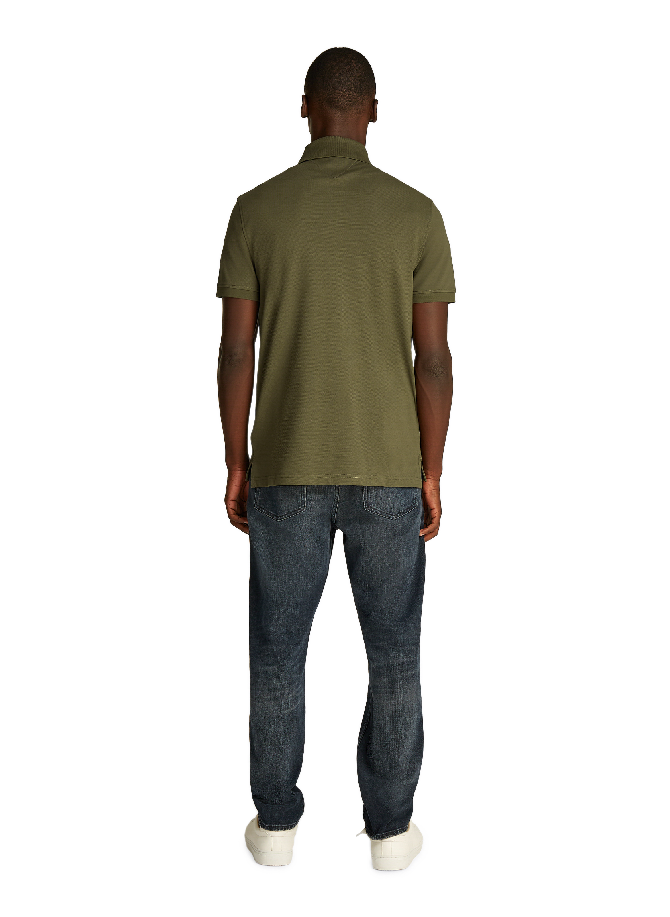 Organic cotton piqué polo shirt TOMMY HILFIGER Khaki