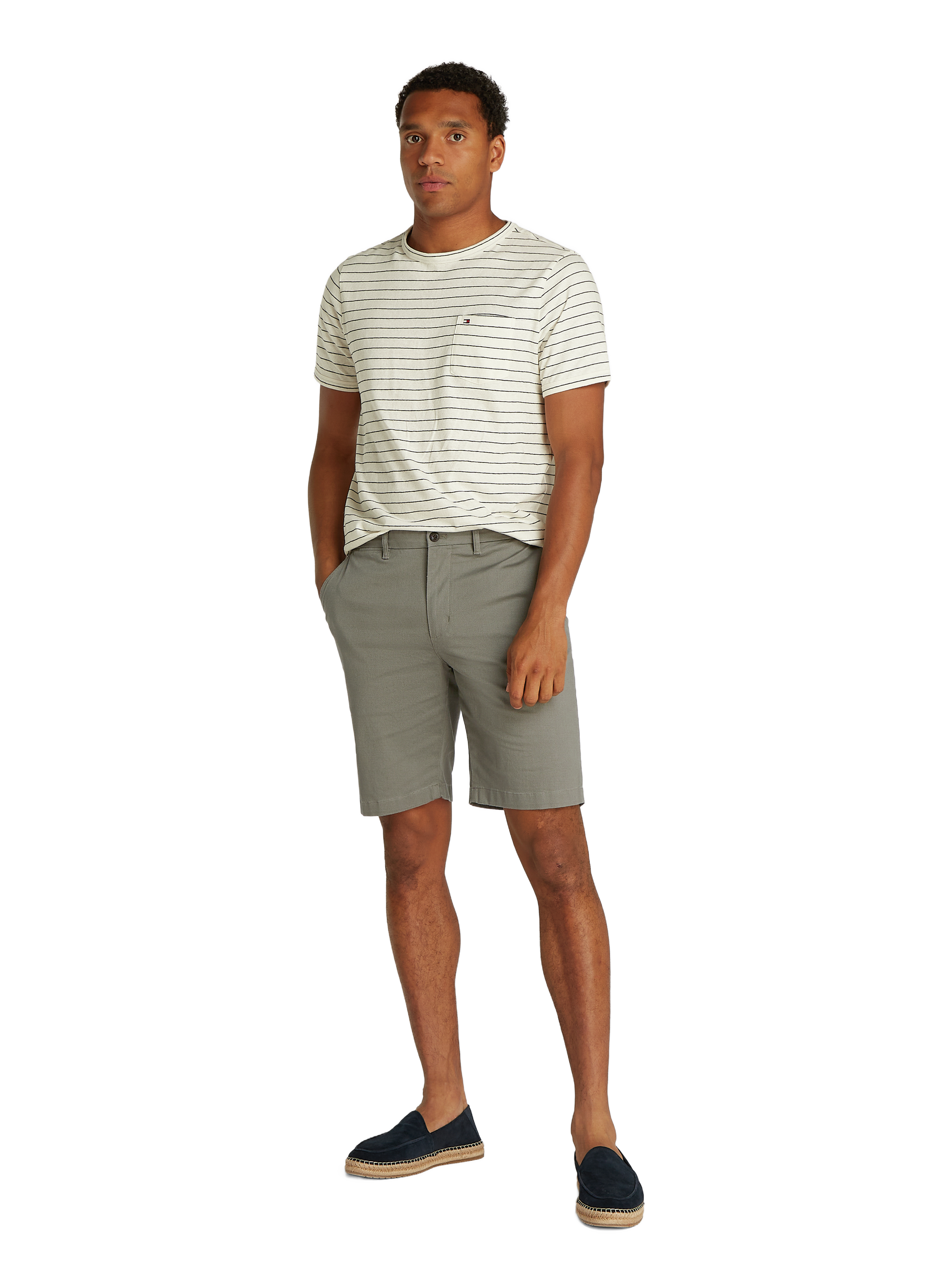 Short chino en coton TOMMY HILFIGER Gris