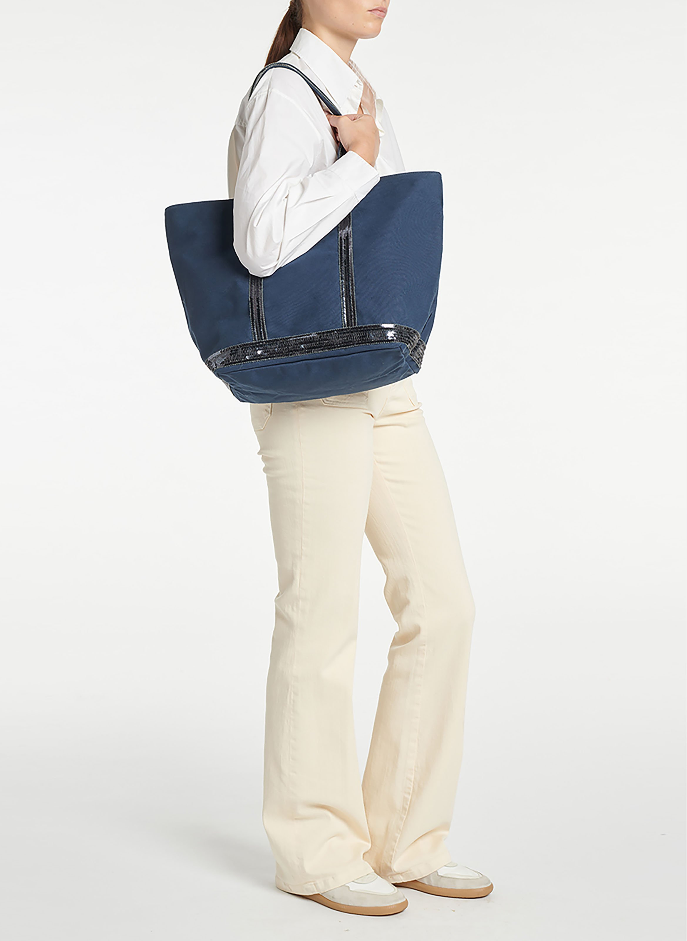 Cabas l zippé en toile VANESSA BRUNO Bleu