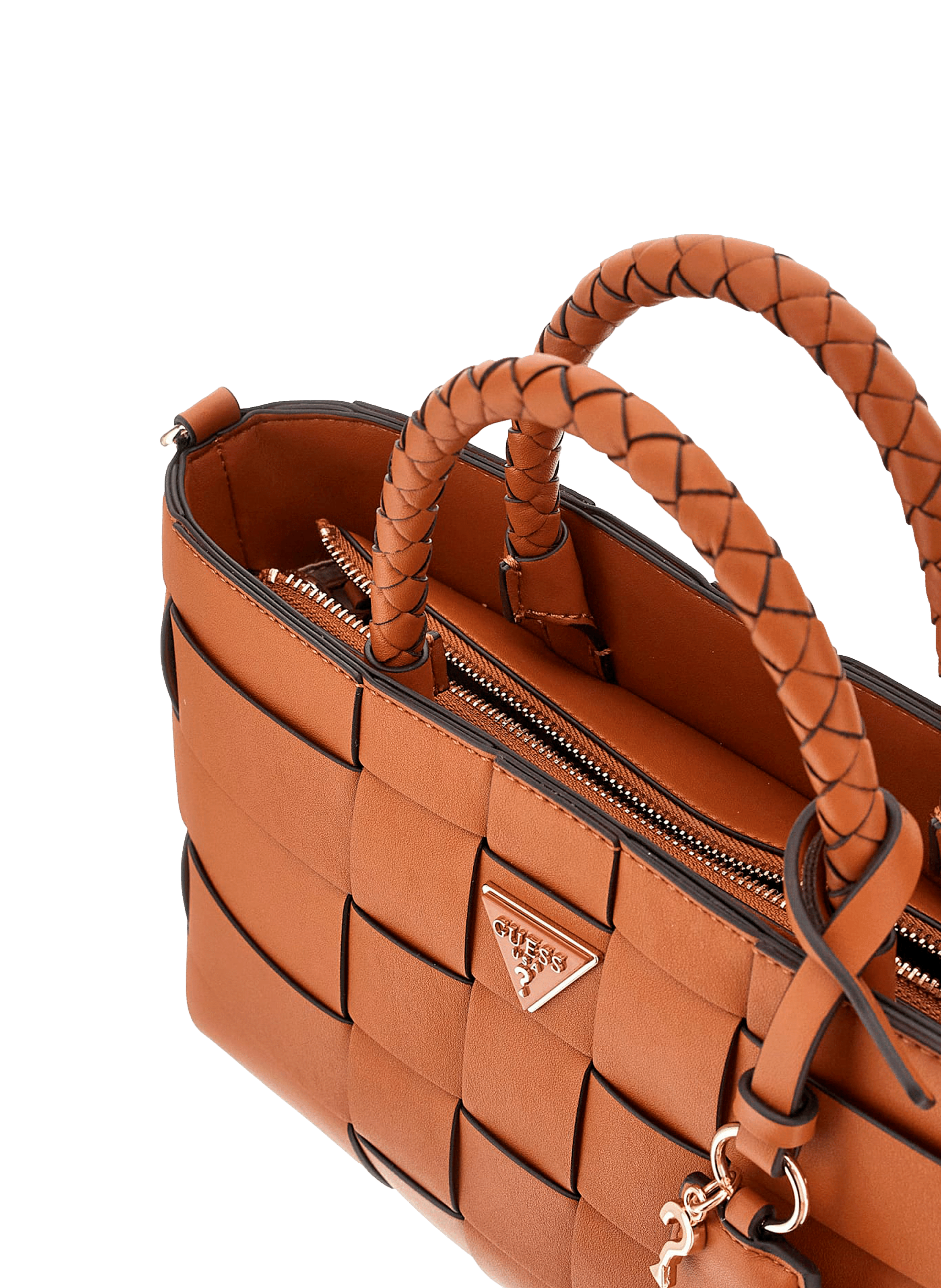 Sac à main tressé GUESS Marron