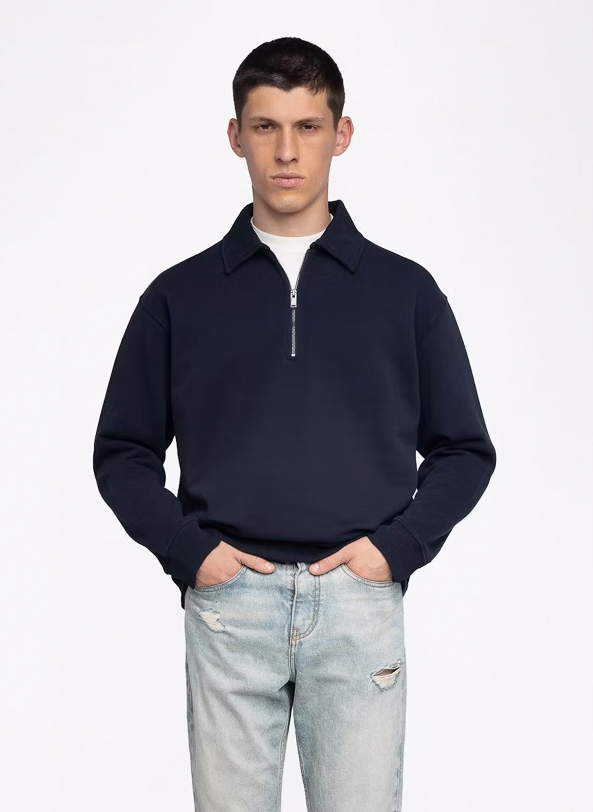 Sweat droit en coton moya ZADIG&VOLTAIRE Bleu