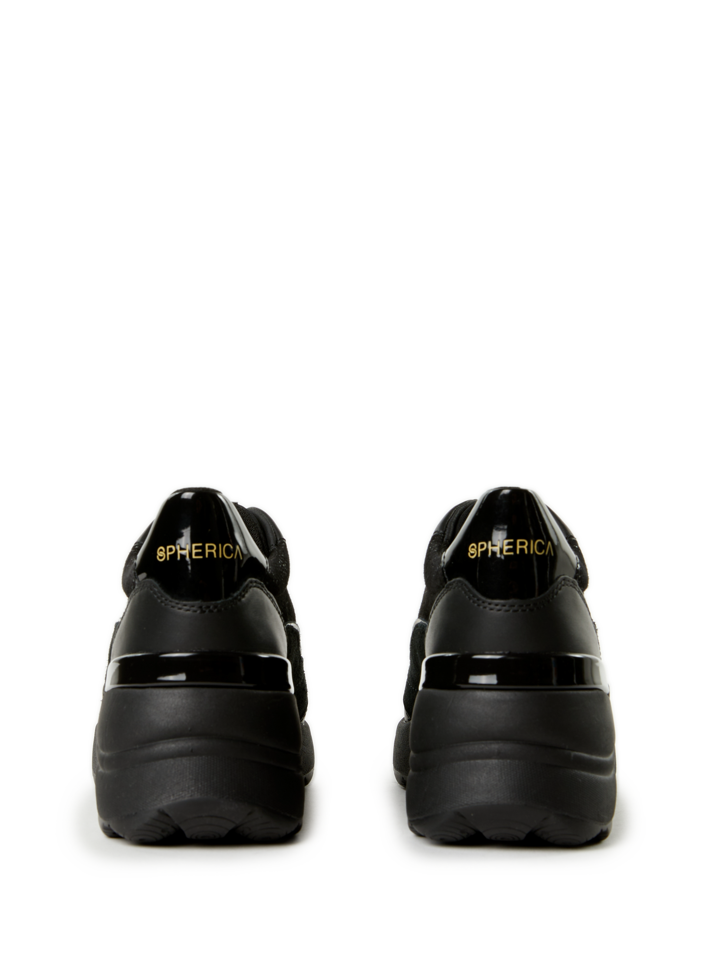 Wedge leather sneakers Spherica GEOX Black