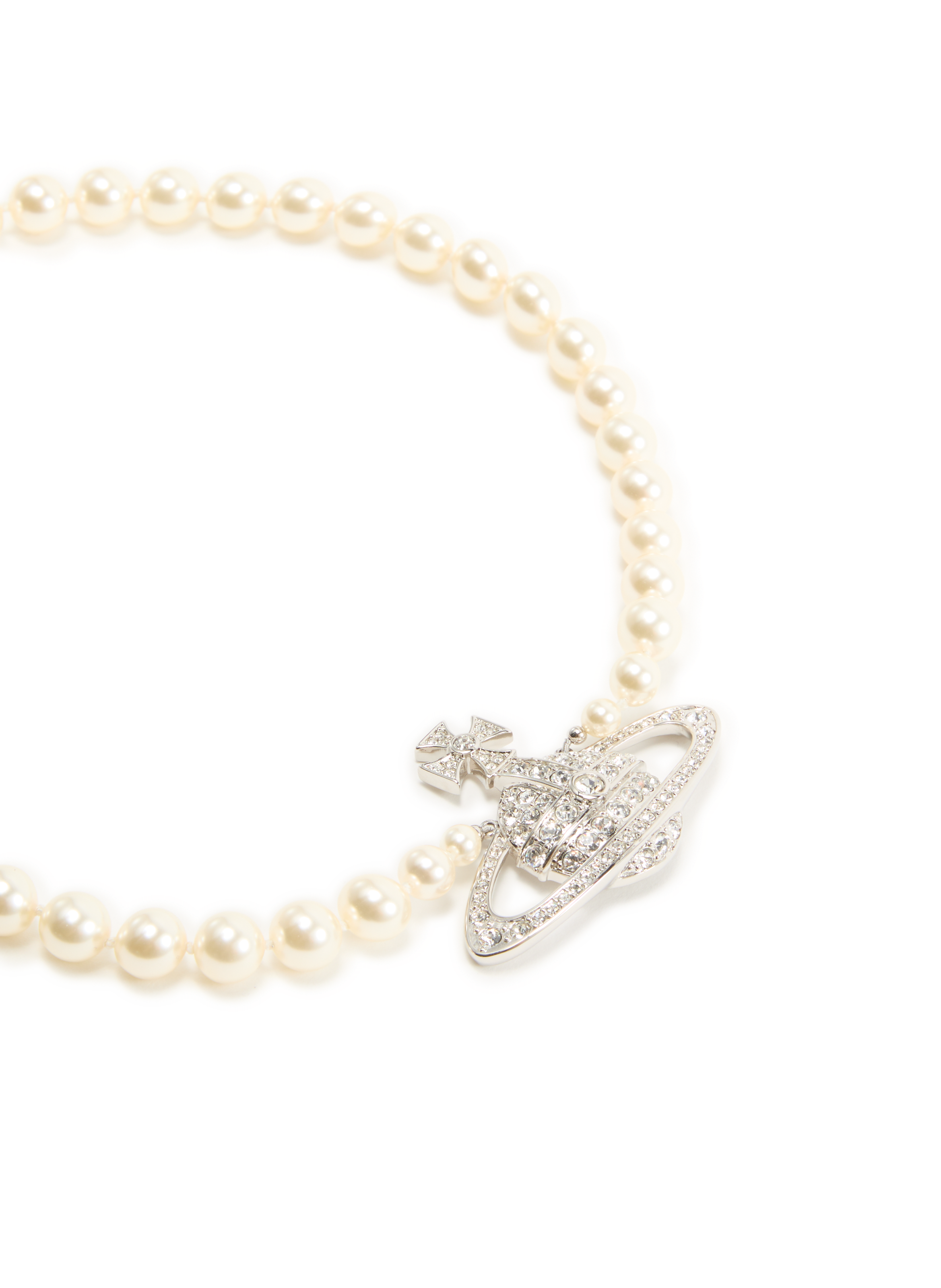 Relief Pearl Necklace VIVIENNE WESTWOOD Silver