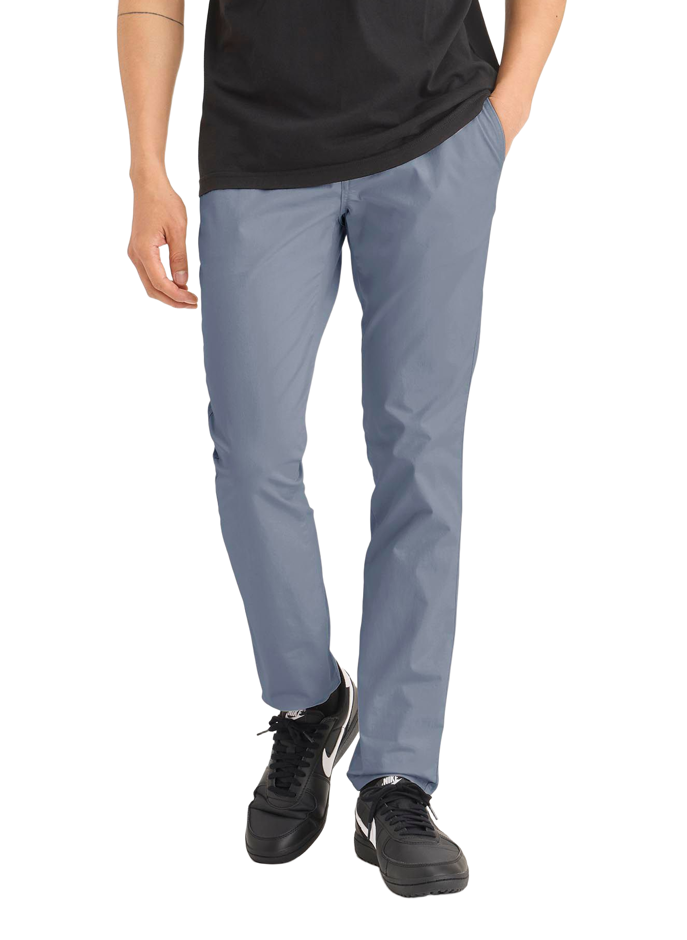 DOCKERS Skinny cotton chino trousers Blue