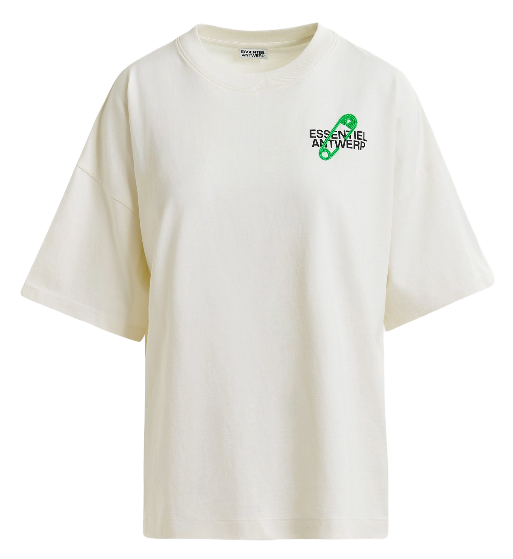 Tee-shirt col rond en coton bio ipin ESSENTIEL ANTWERP Blanc