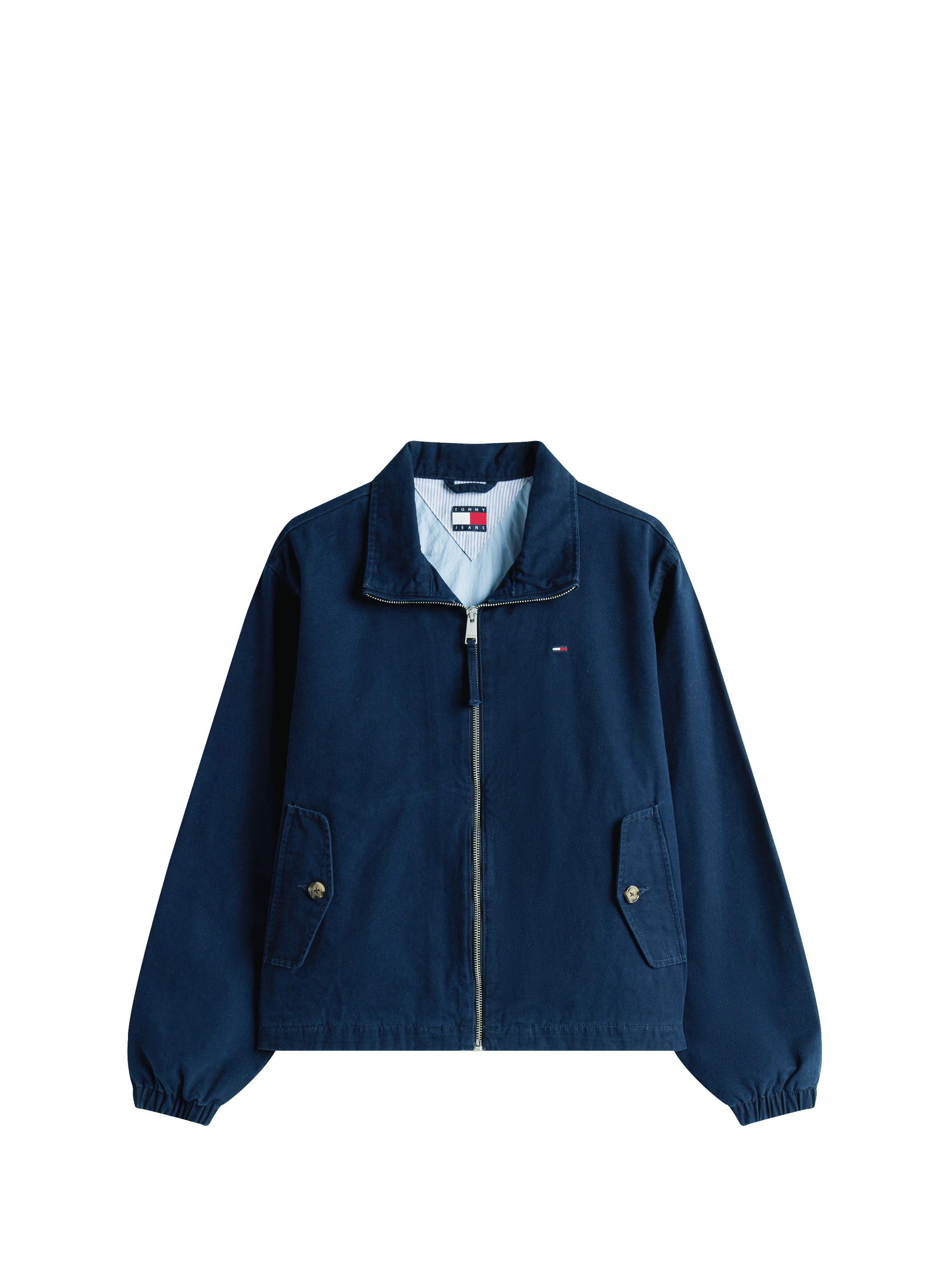 Cotton outdoor jacket TOMMY HILFIGER Blue