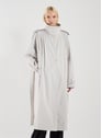 Long waterproof coat in blended cotton | Grey by VIKTORIA CHAN VIKTORIA CHAN Long waterproof coat in blended cotton | Grey