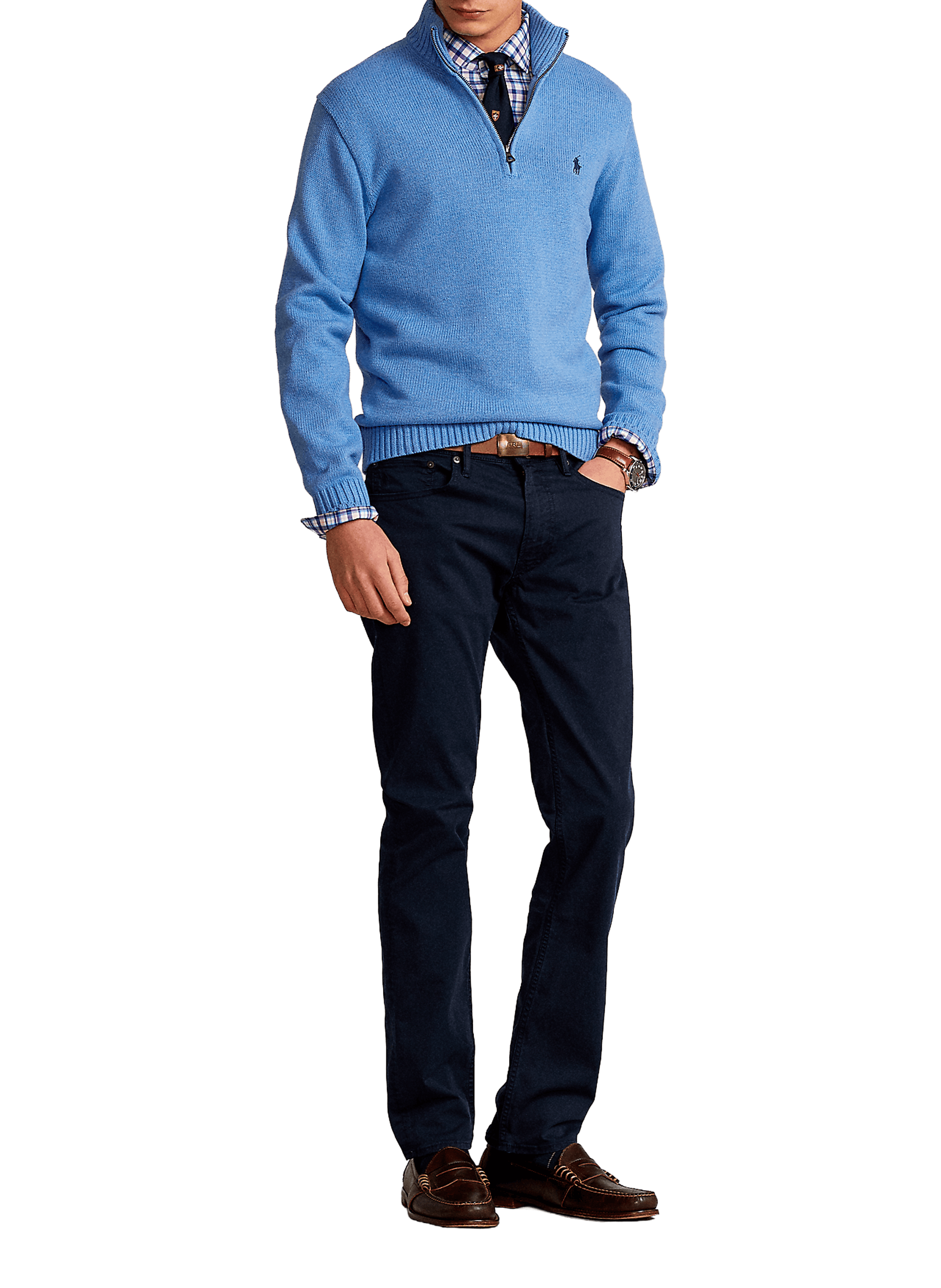 Funnel neck half-zip jumper POLO RALPH LAUREN Blue