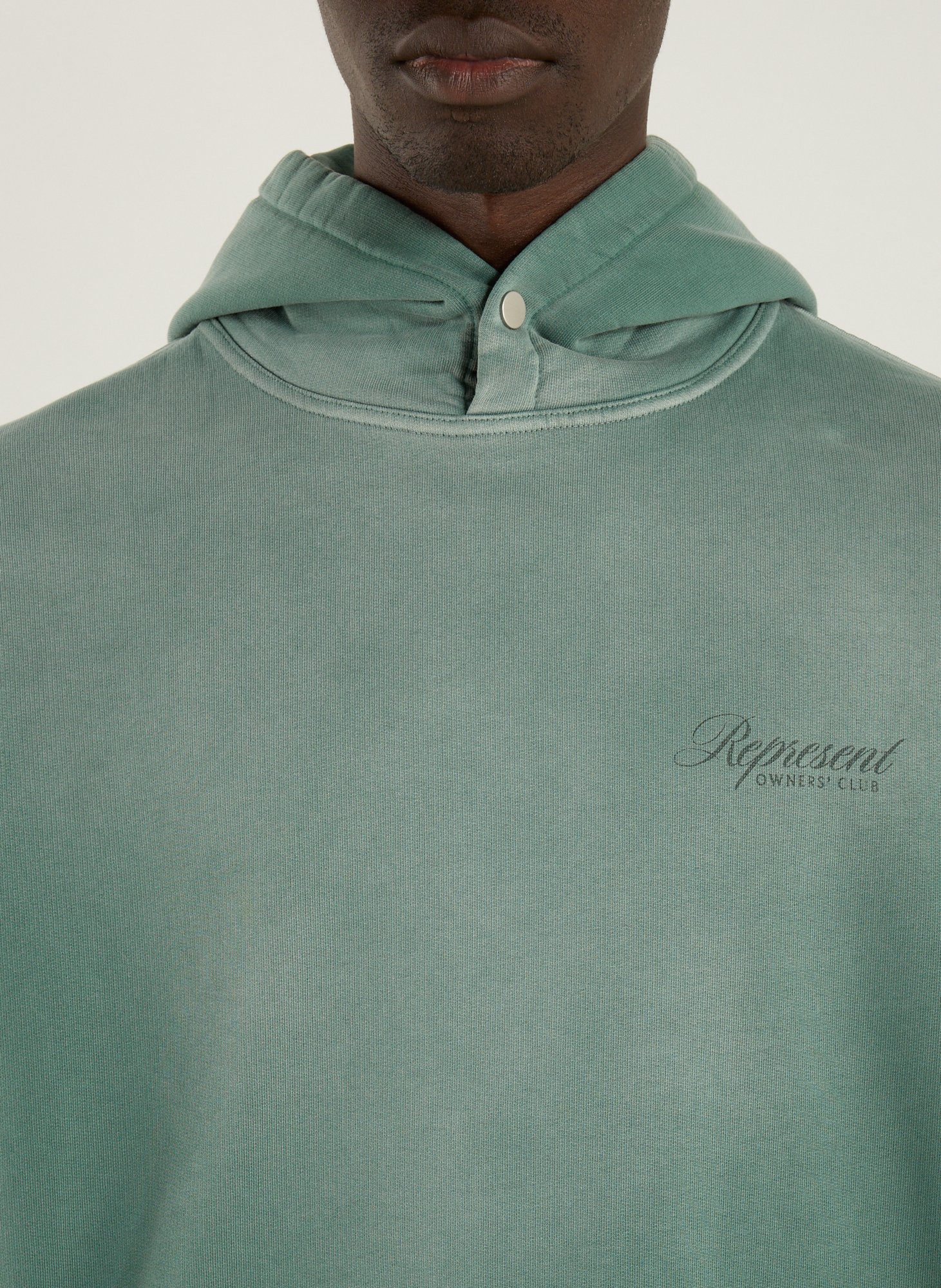 Sweatshirt à capuche en coton REPRESENT Vert