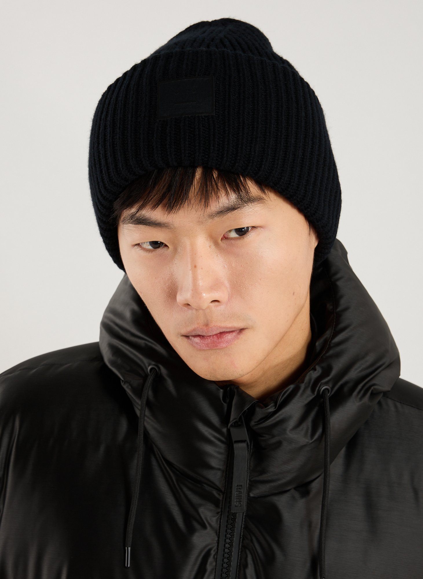 Bonnet en laine mélangée ACNE STUDIOS Noir