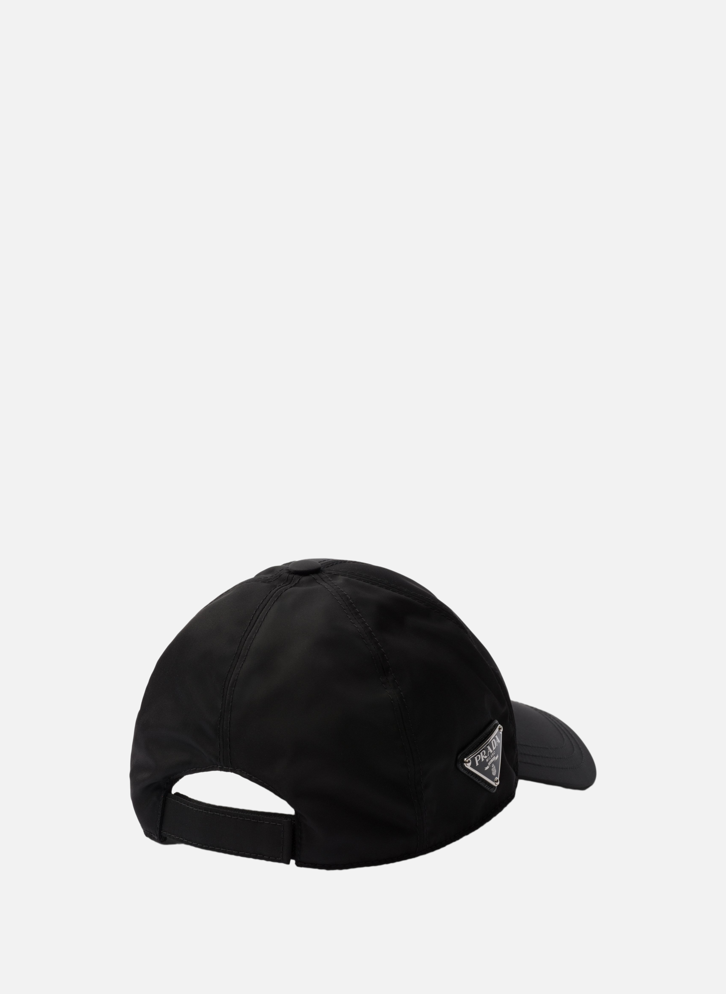 Casquette de baseball en re-nylon PRADA Noir