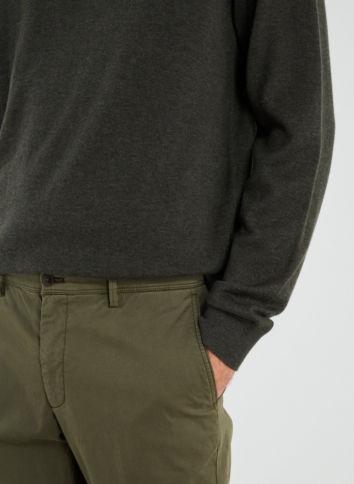 Cotton high-neck jumper HACKETT Green