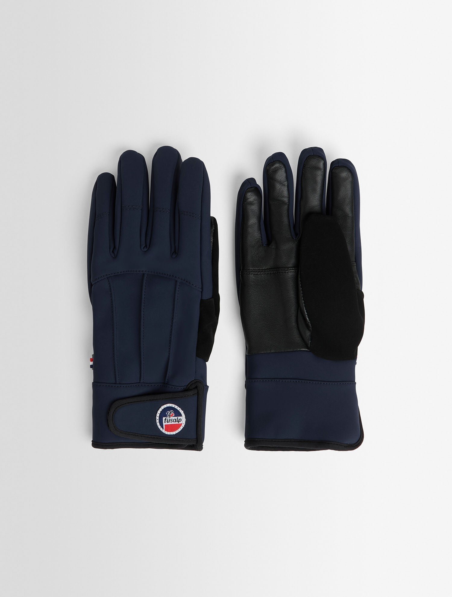 Gants de ski glacier m glove cuir de chevre FUSALP Bleu
