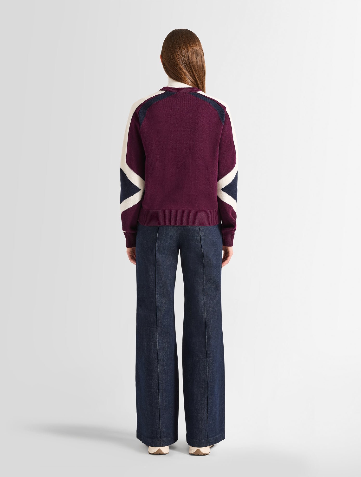 Pull rivena col rond FUSALP Blanc