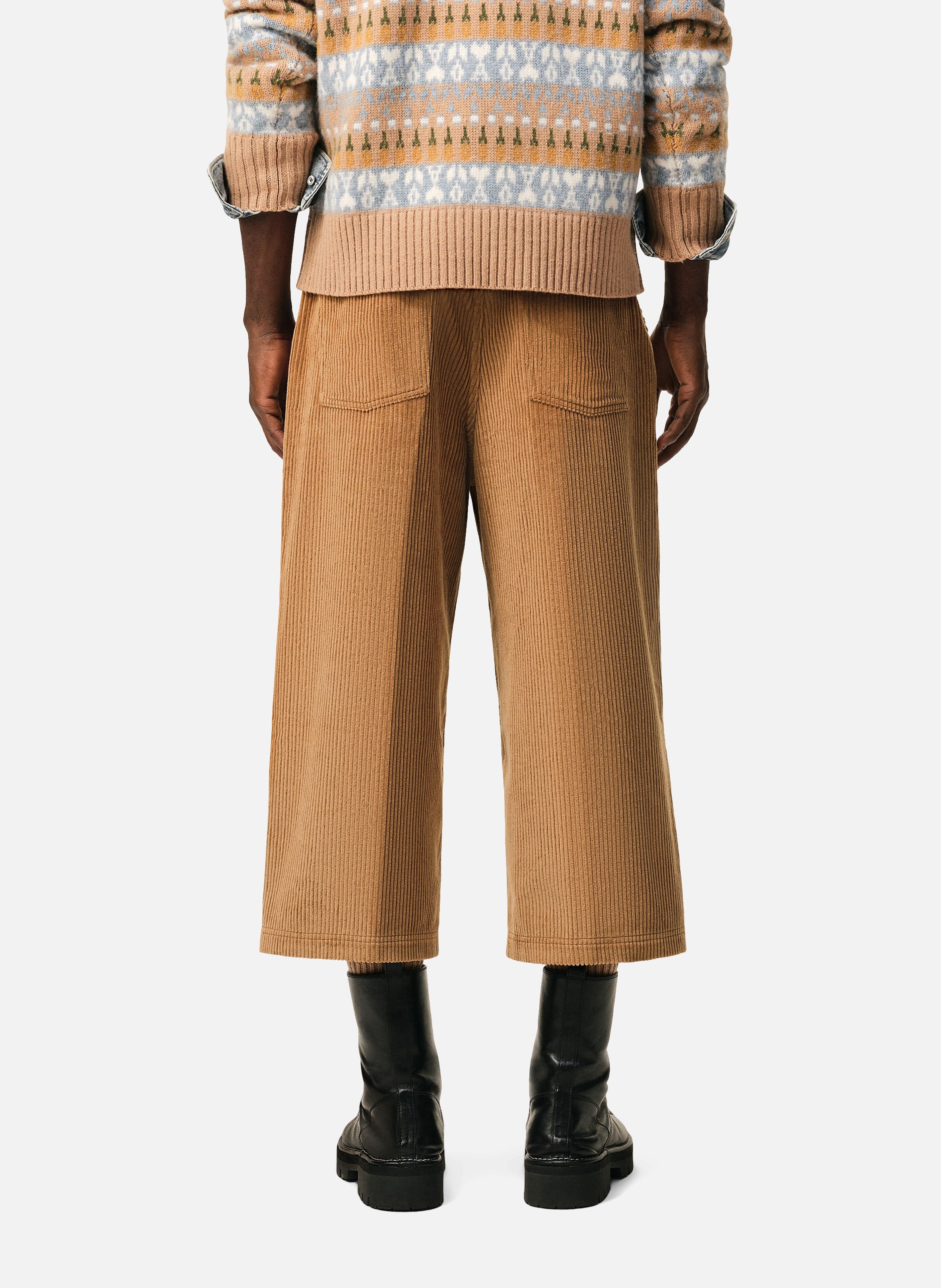 Bermuda large en velours côtelé en coton AMI PARIS Marron