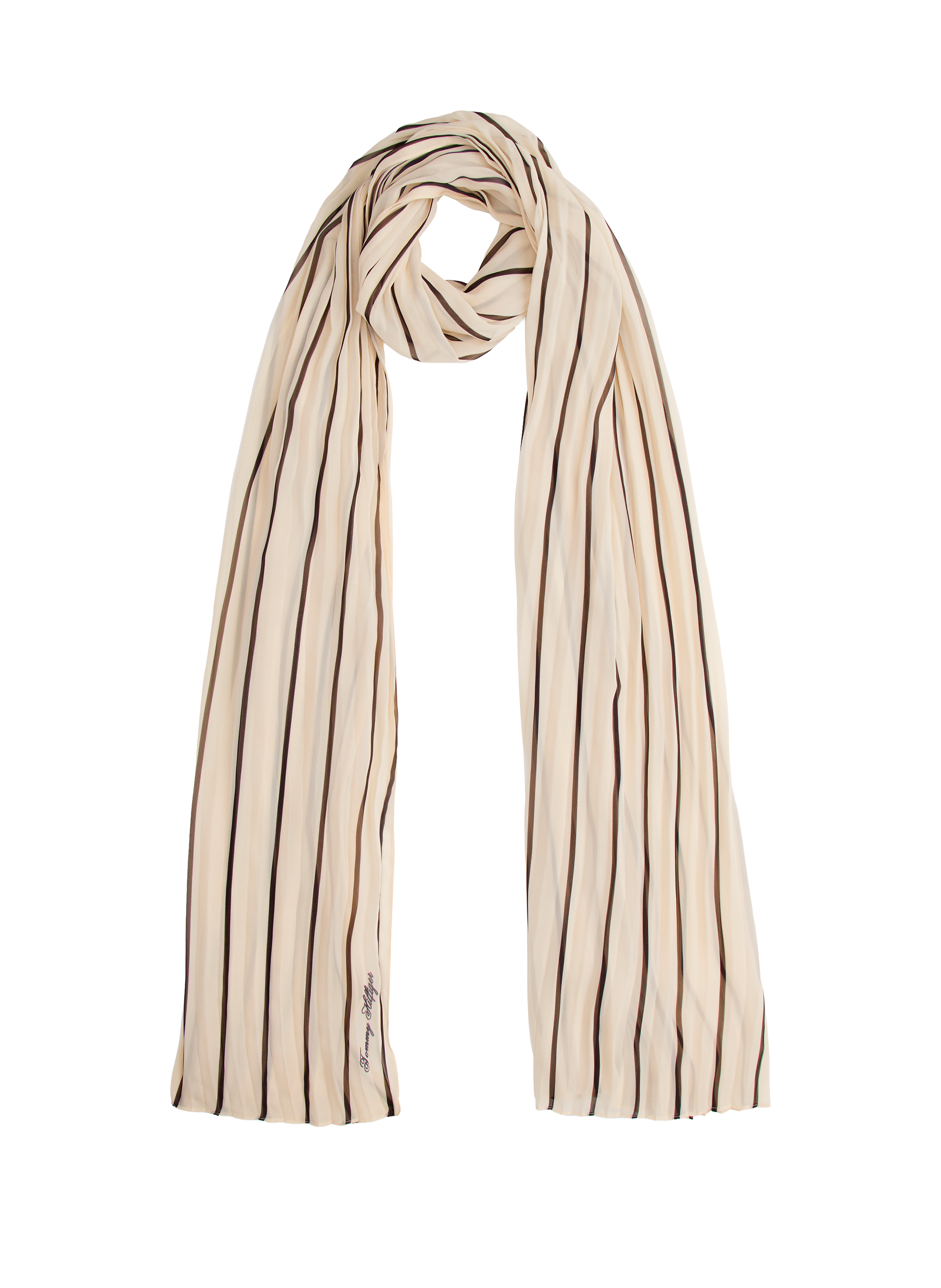 Echarpe à rayures  TOMMY HILFIGER Beige