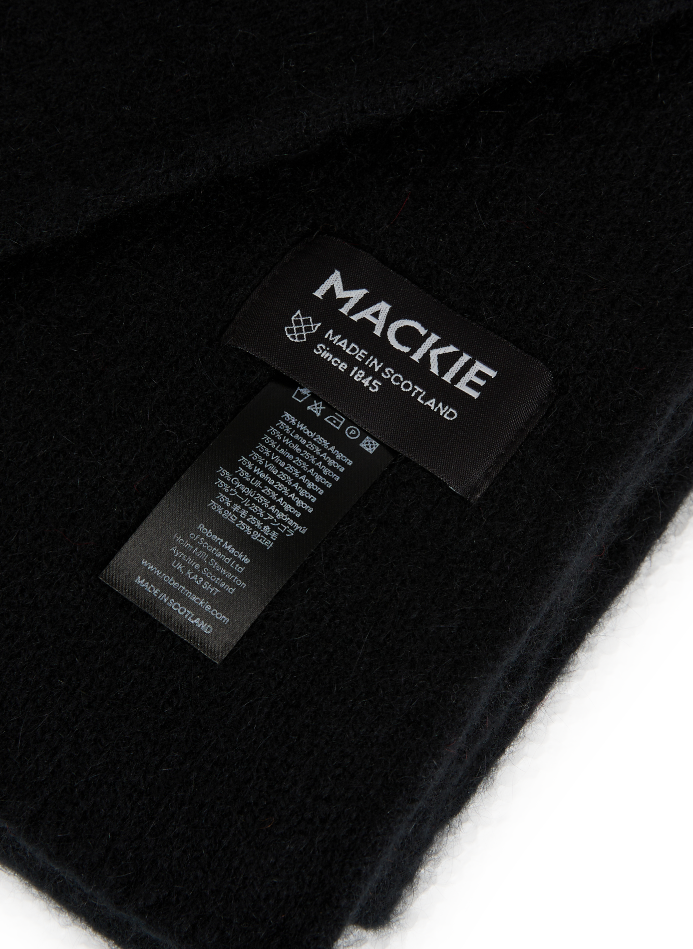 Echarpe en laine et angora MACKIE Noir