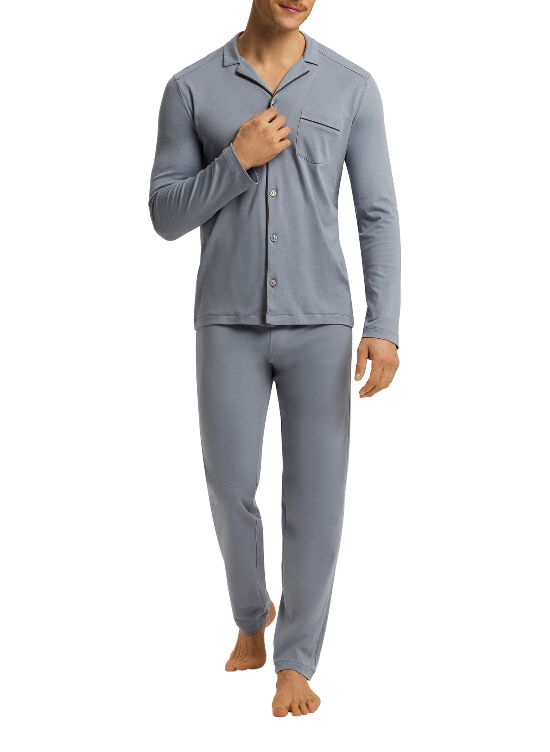 HANRO Cotton pajama set Blue