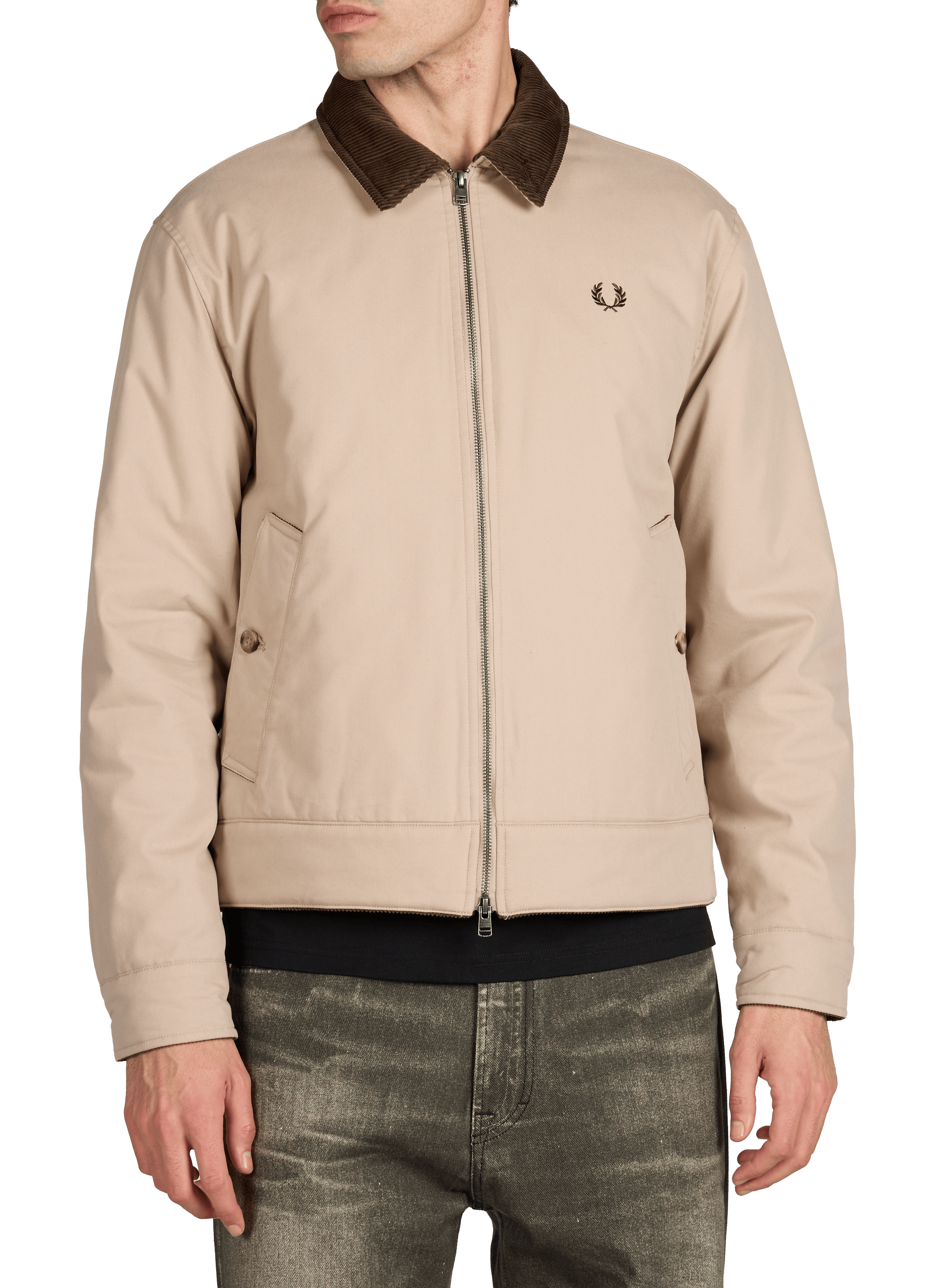 Blouson en coton mélangé FRED PERRY Beige