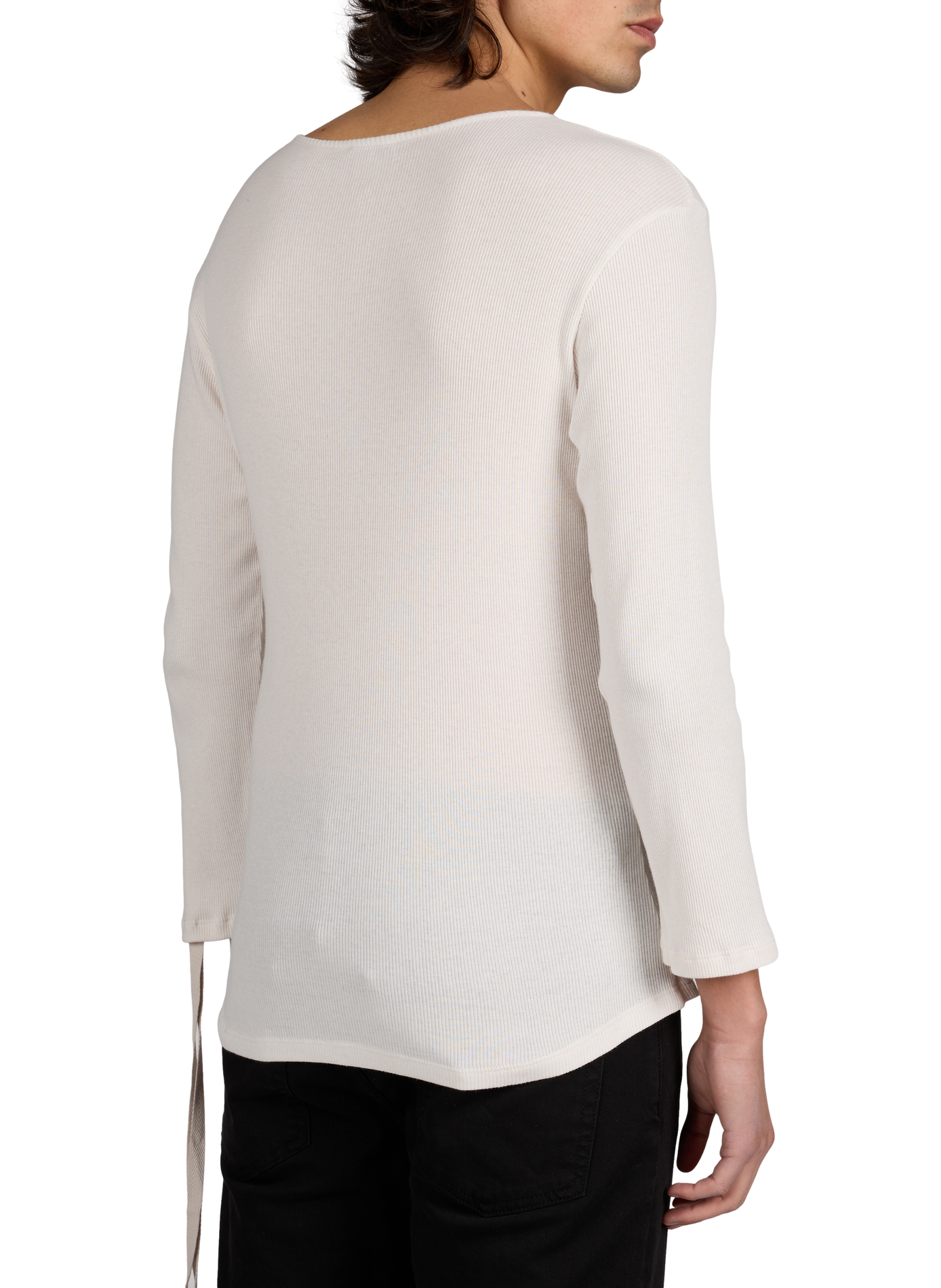 Cardigan Ilyas Serafino en coton ANN DEMEULEMEESTER Blanc