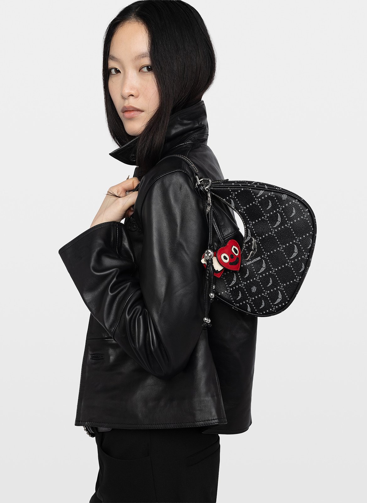 Sac à main imprimé z night out ZADIG&VOLTAIRE Noir