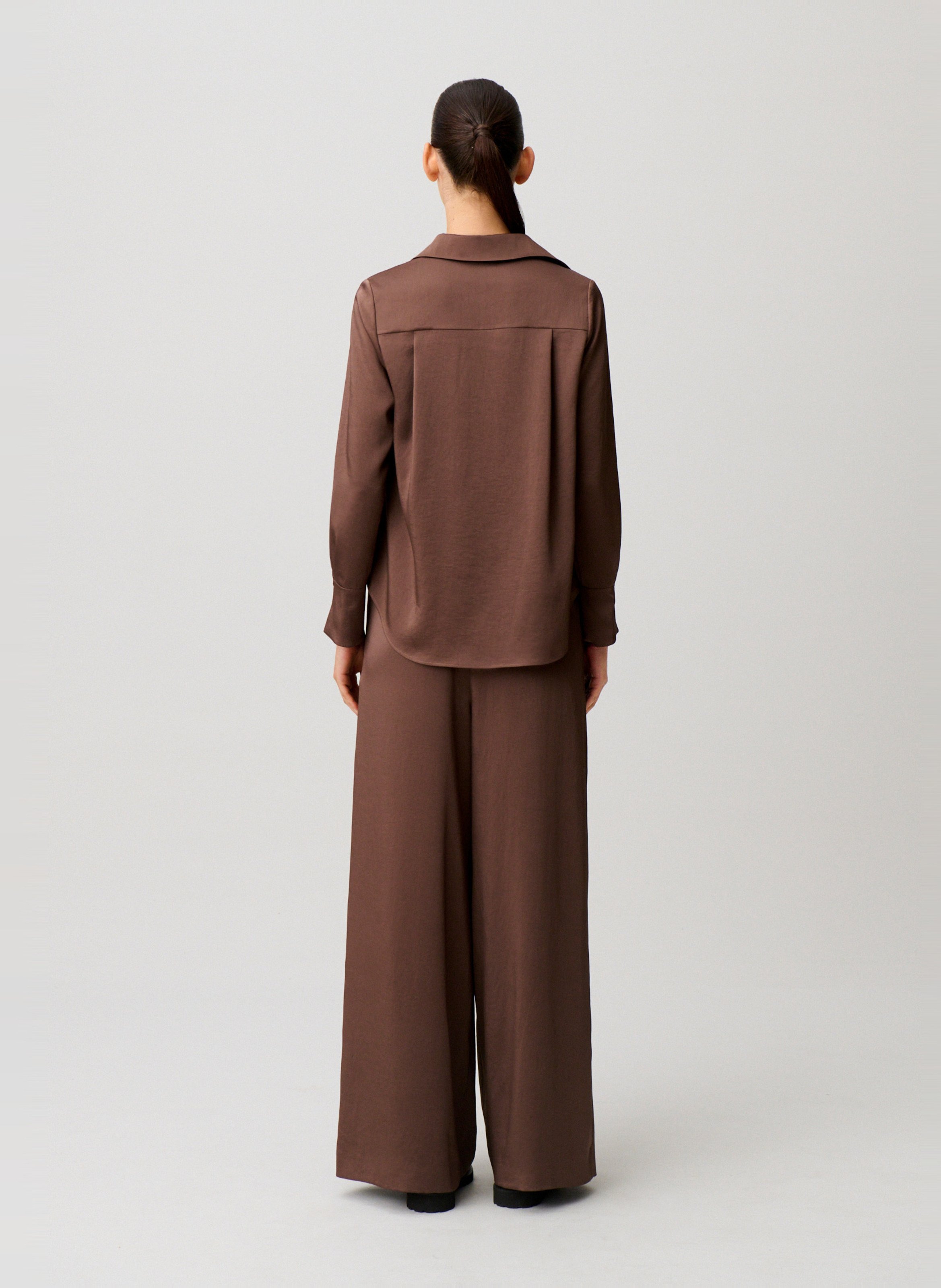 Blouse col classique CLAUDIE PIERLOT Marron