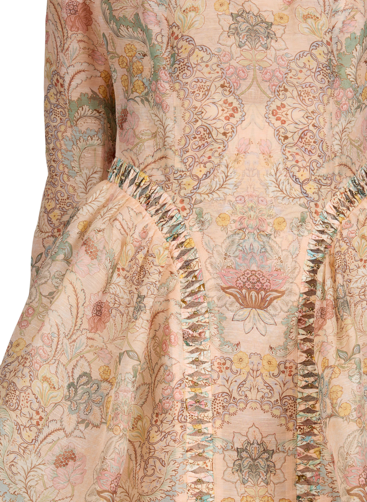 Mini robe à perles Rebellion en lin et soie ZIMMERMANN Multicolore