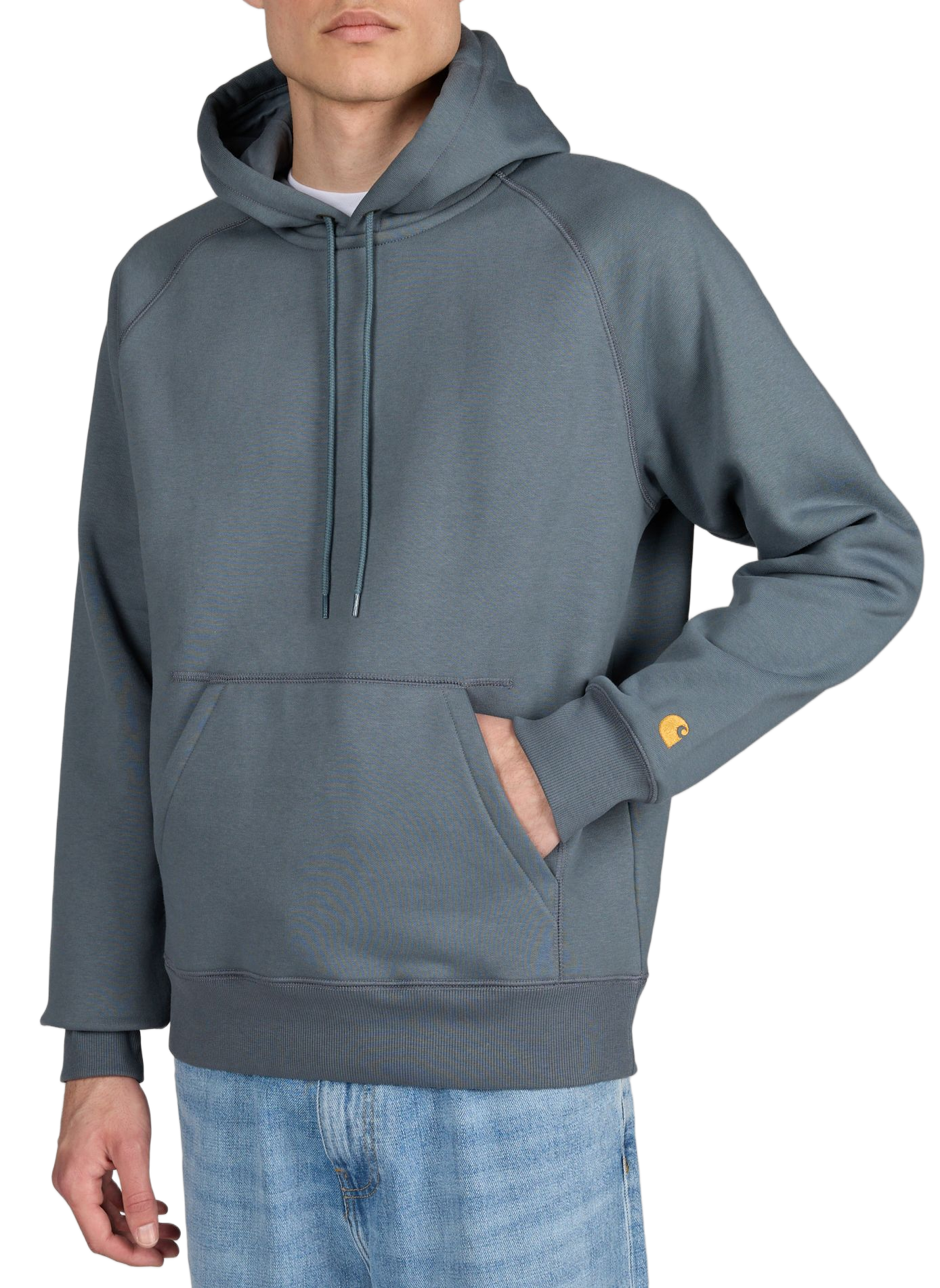 Hoodie uni à capuche en coton mélangé CARHARTT WIP Bleu