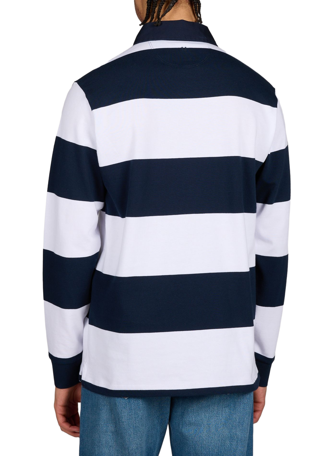 Long-sleeved striped polo HACKETT White