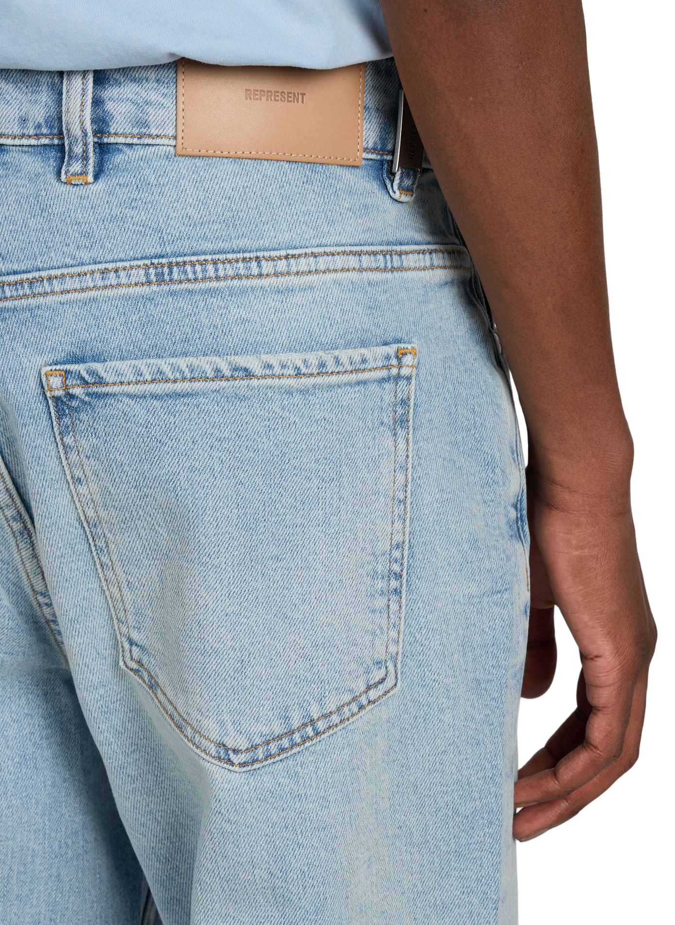 Jean droit en coton mélangé REPRESENT Bleu