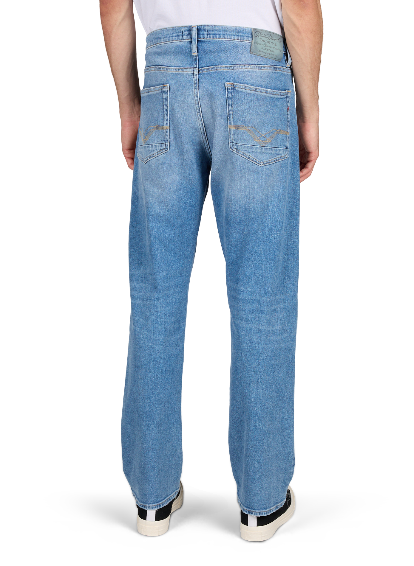 Straight-cut cotton-blend jeans REPLAY Blue
