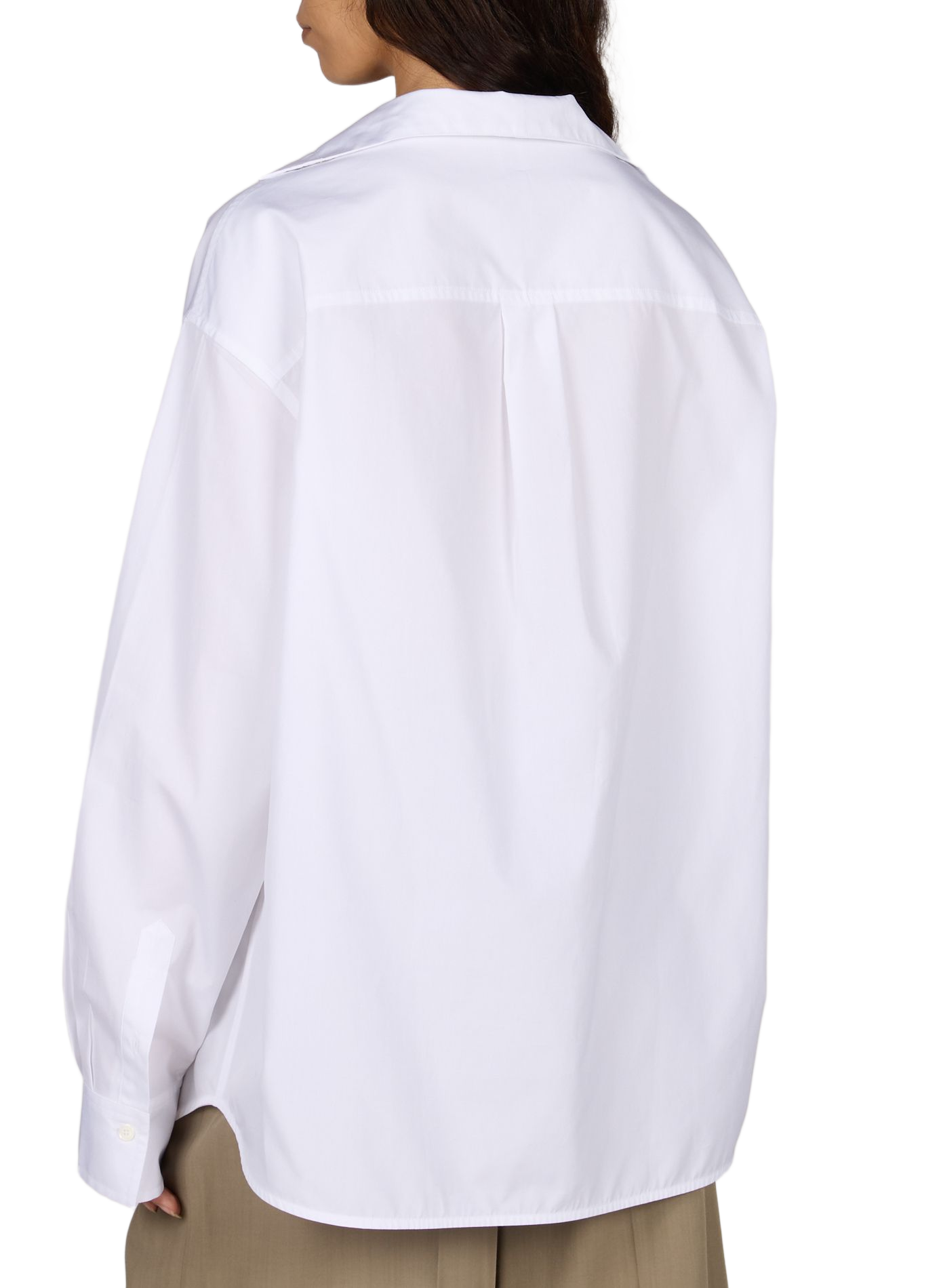 Oversized solid cotton shirt TOTEME White