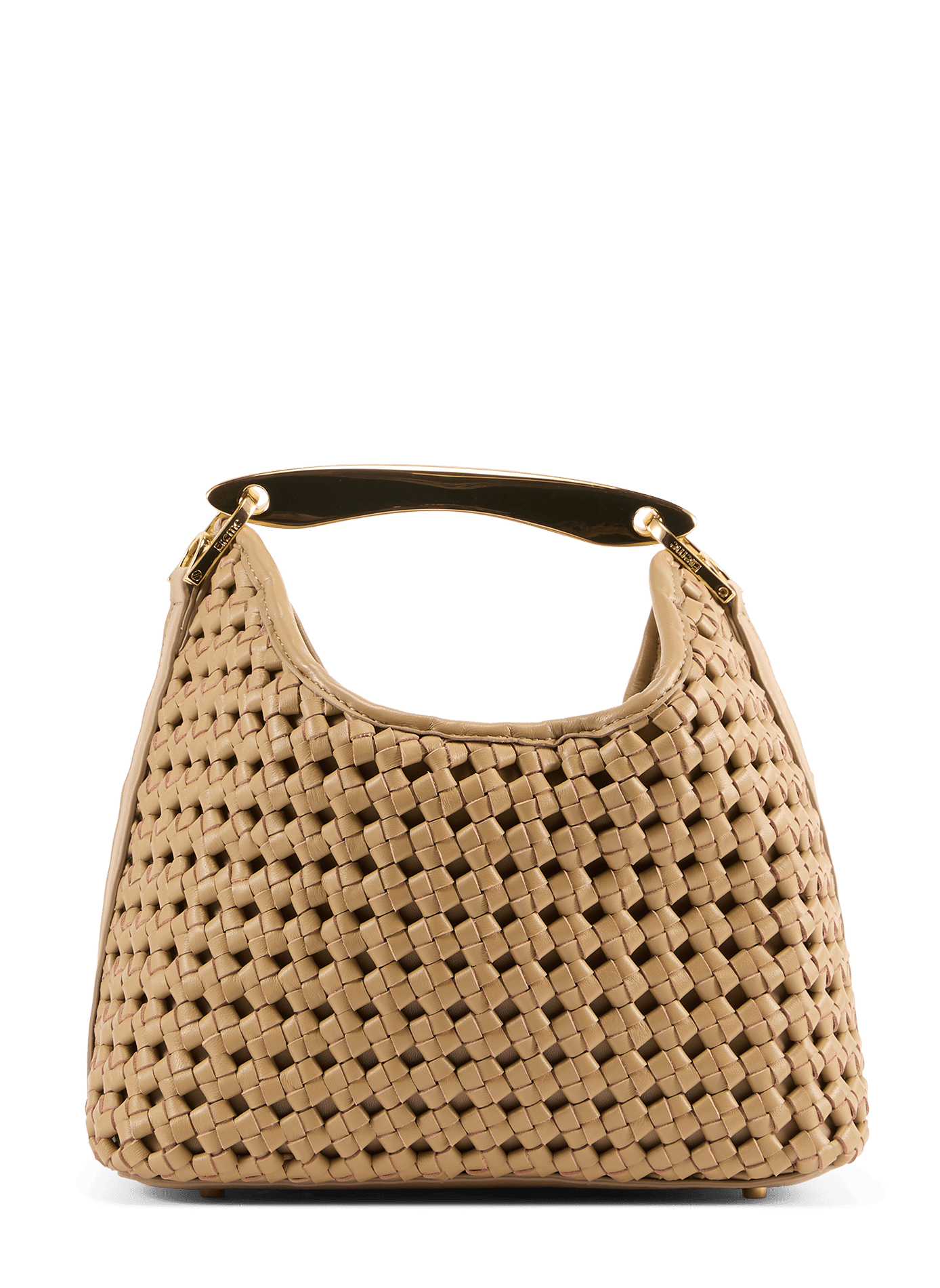 Sac à main Boomerang tressé en cuir Beige ELLEME