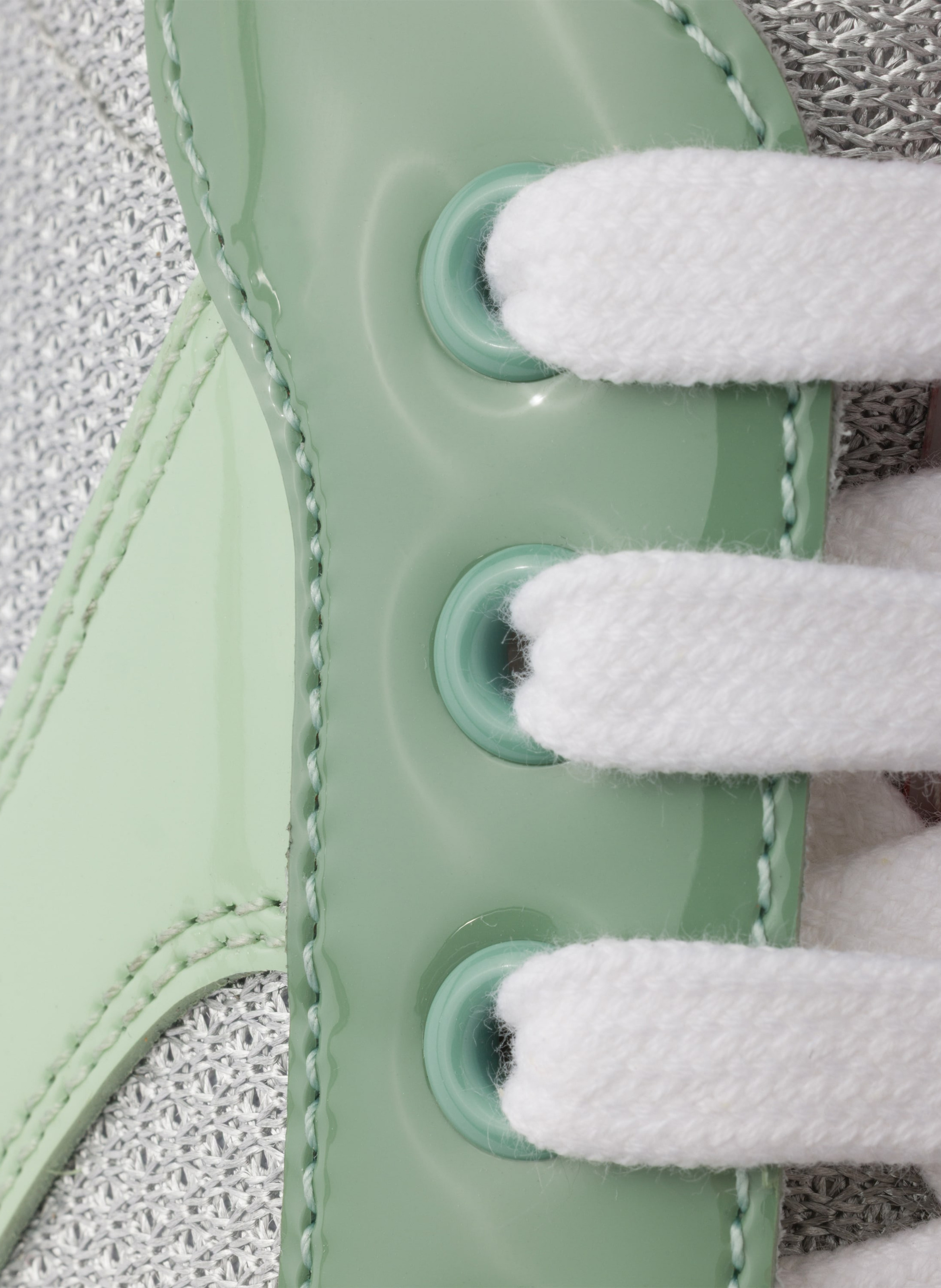 Sneakers prada america’s cup en cuir verni et tiss PRADA Vert