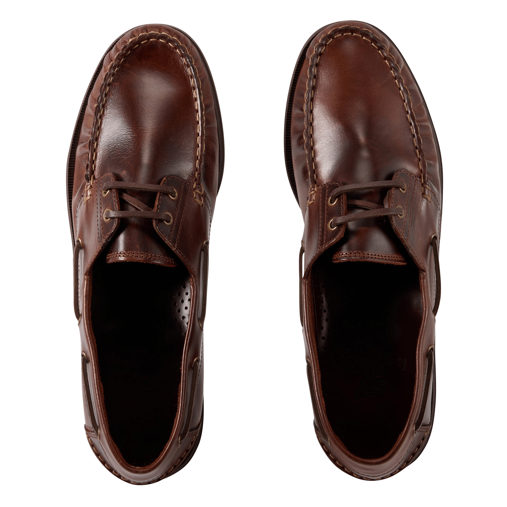 Lucca leather boat shoes BOBBIES Brown