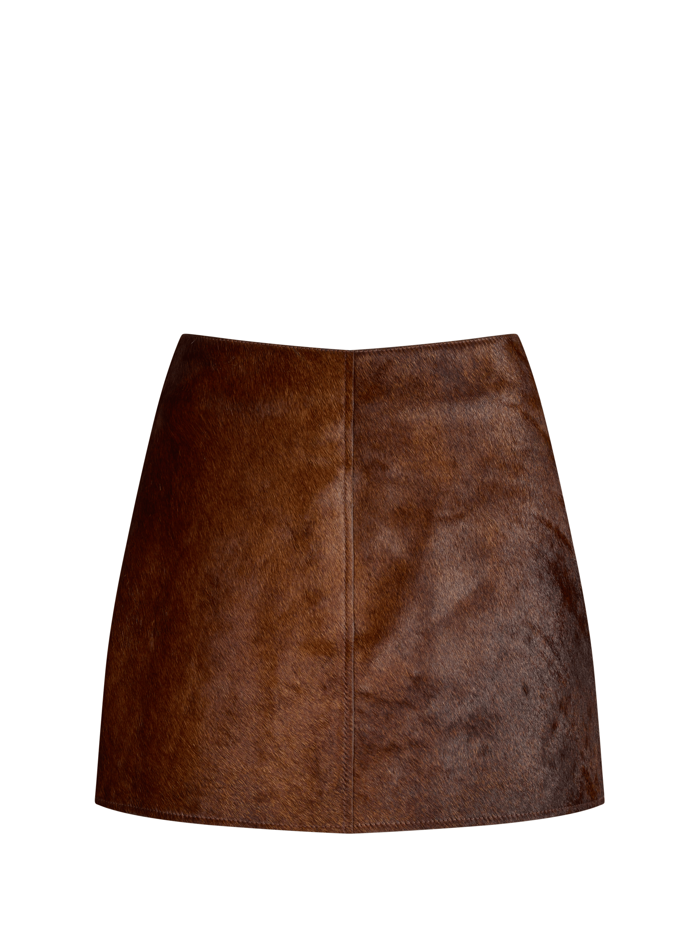 Short leather skirt with fringes SAISON 1865 Brown