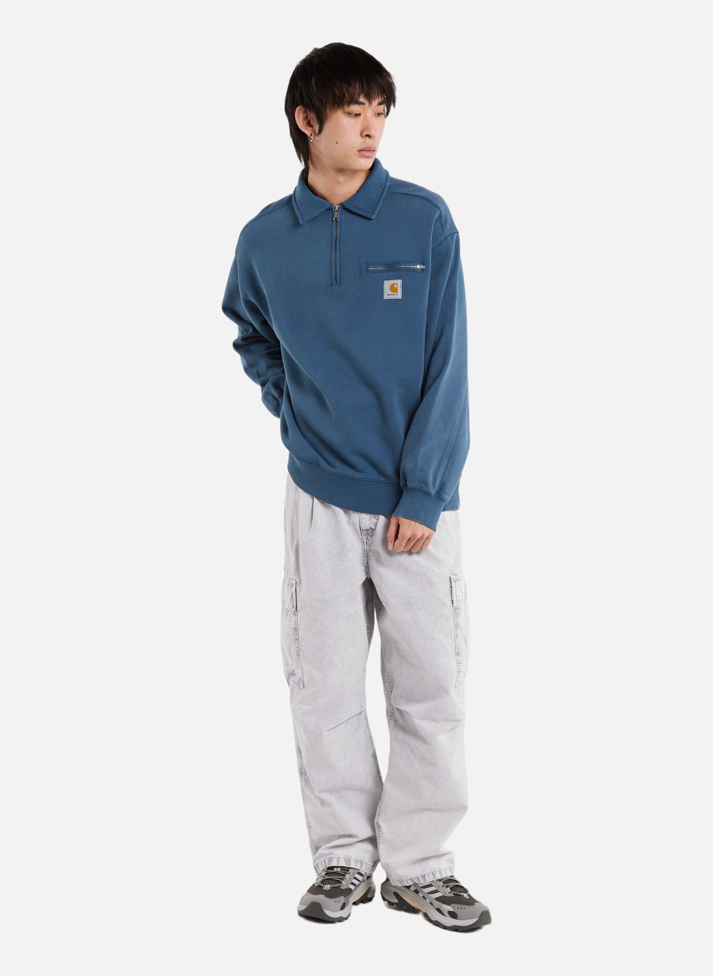 Sweat zippé half zip detroit sweat CARHARTT WIP Bleu