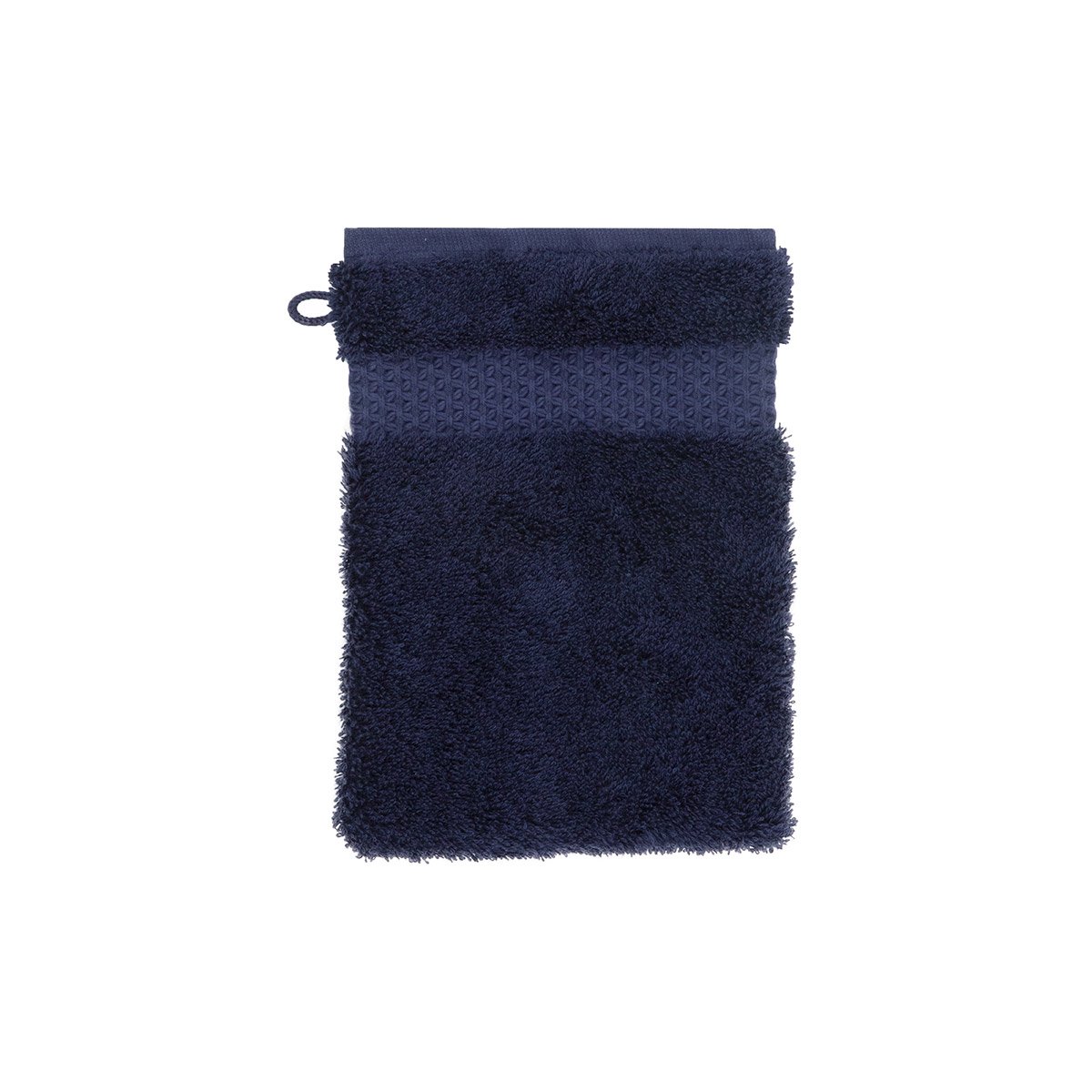 Gant de toilette  en coton modal, etoile  Marine