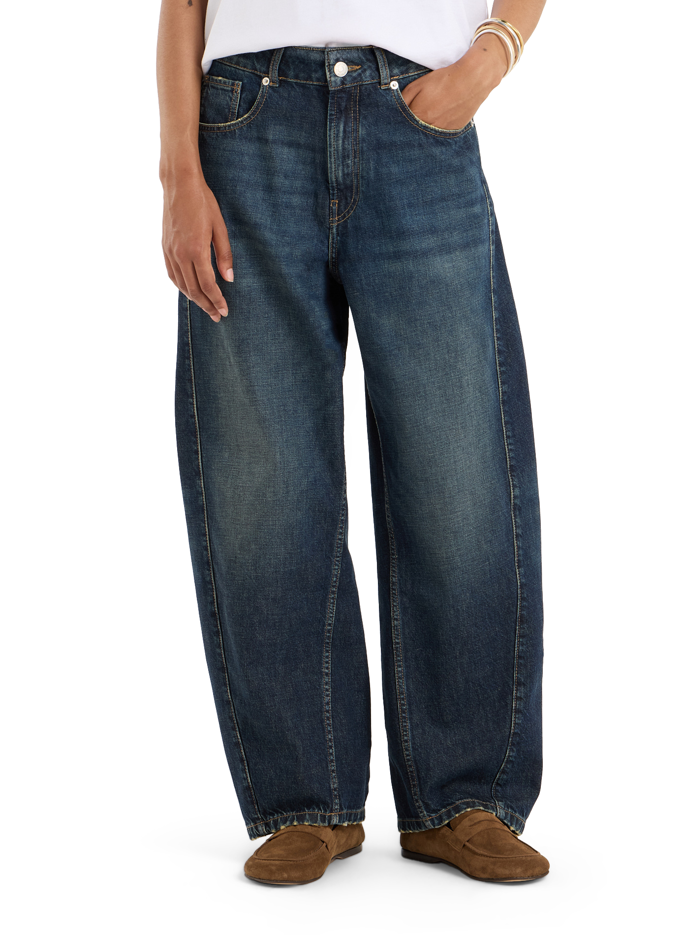 Jean large en coton | Bleu SAISON 1865 Femme