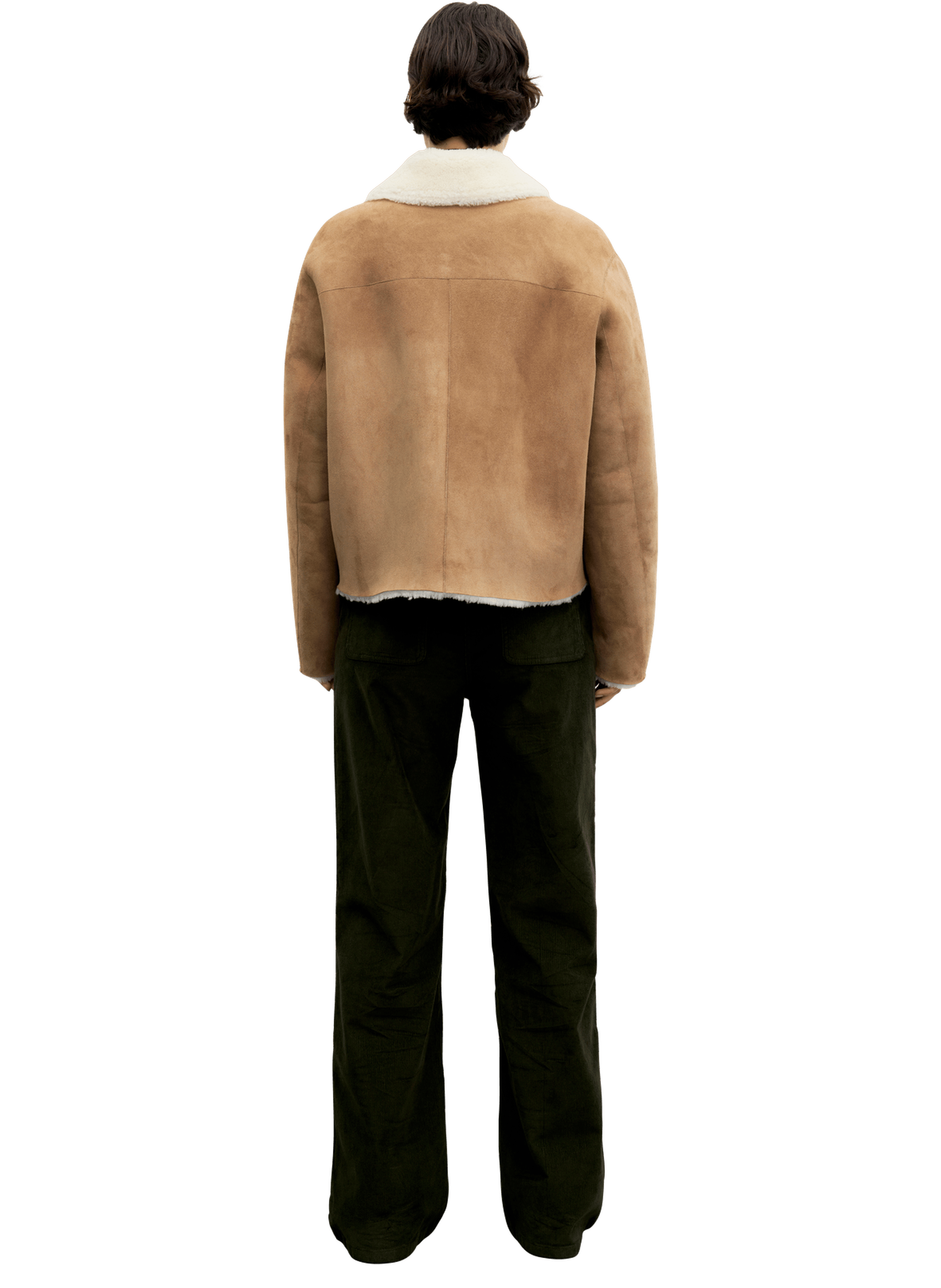 Manteau court réversible en peau lainée - farra GERARD DAREL Marron