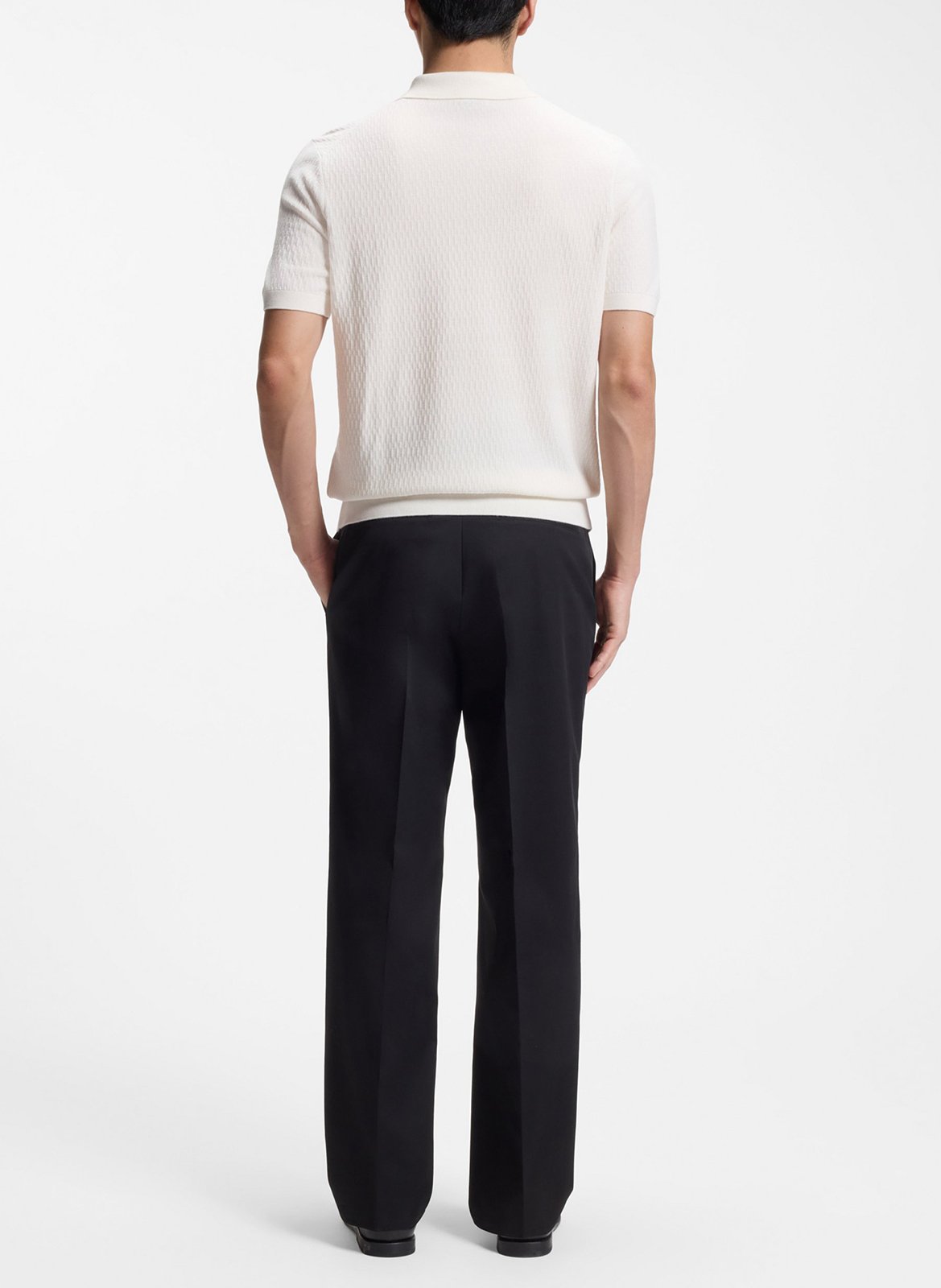 Polo droit en coton mélangé BOSS Beige